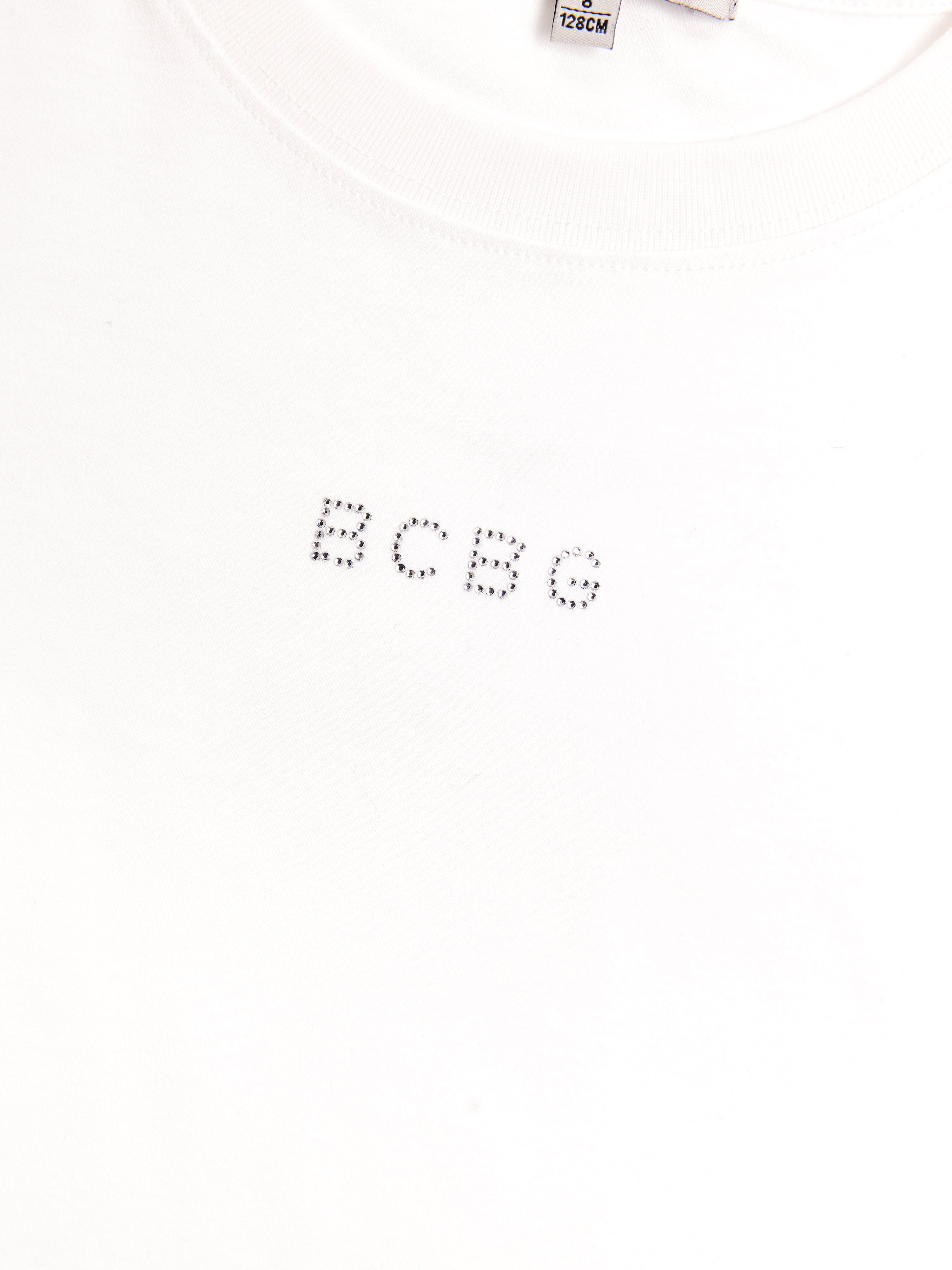 BCBG Girls Ruffle Sleeve T-Shirt in White