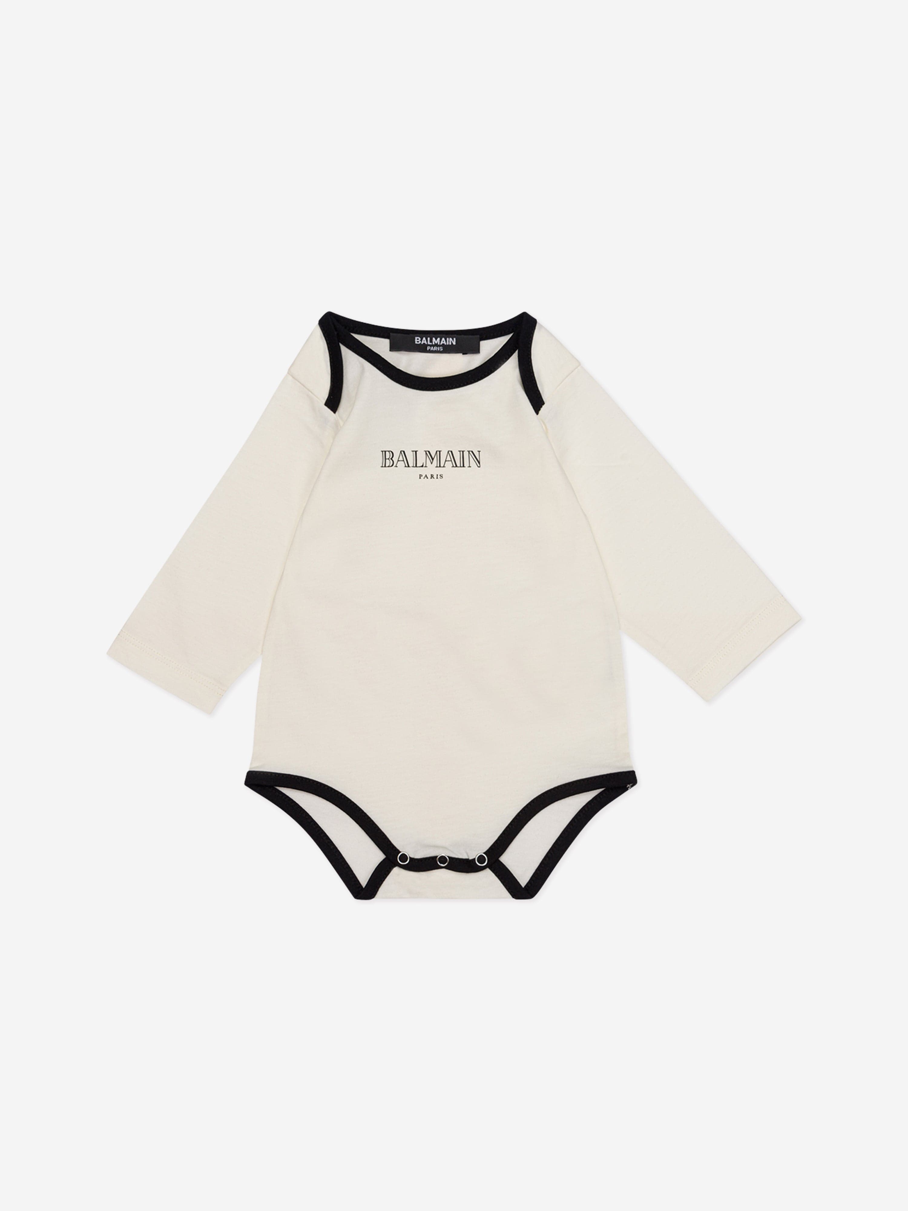 Balmain Baby Logo Gift Set in Ivory