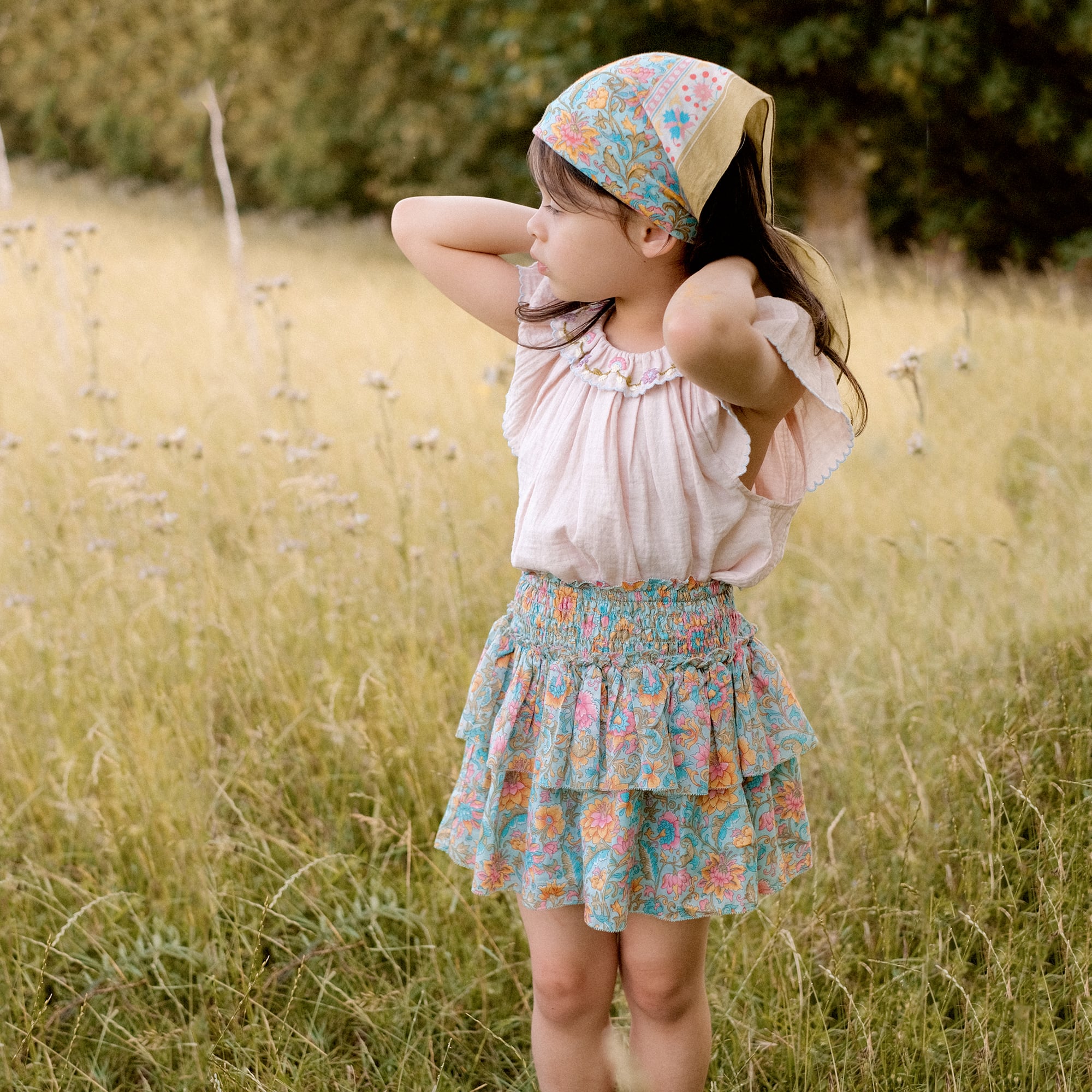 Girls Pink Embroidered Cotton Top