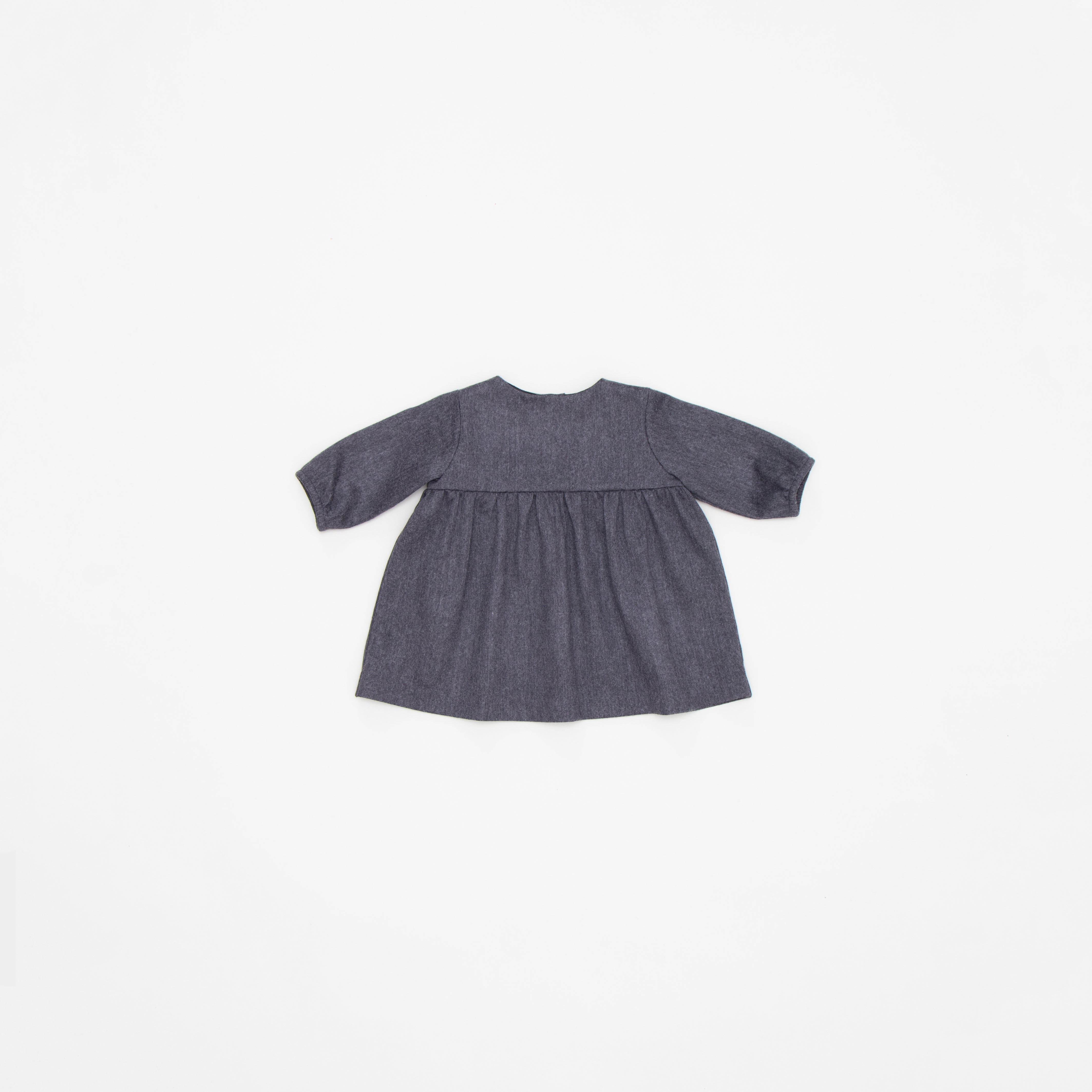 Baby Girls Charcoal Wool Dress