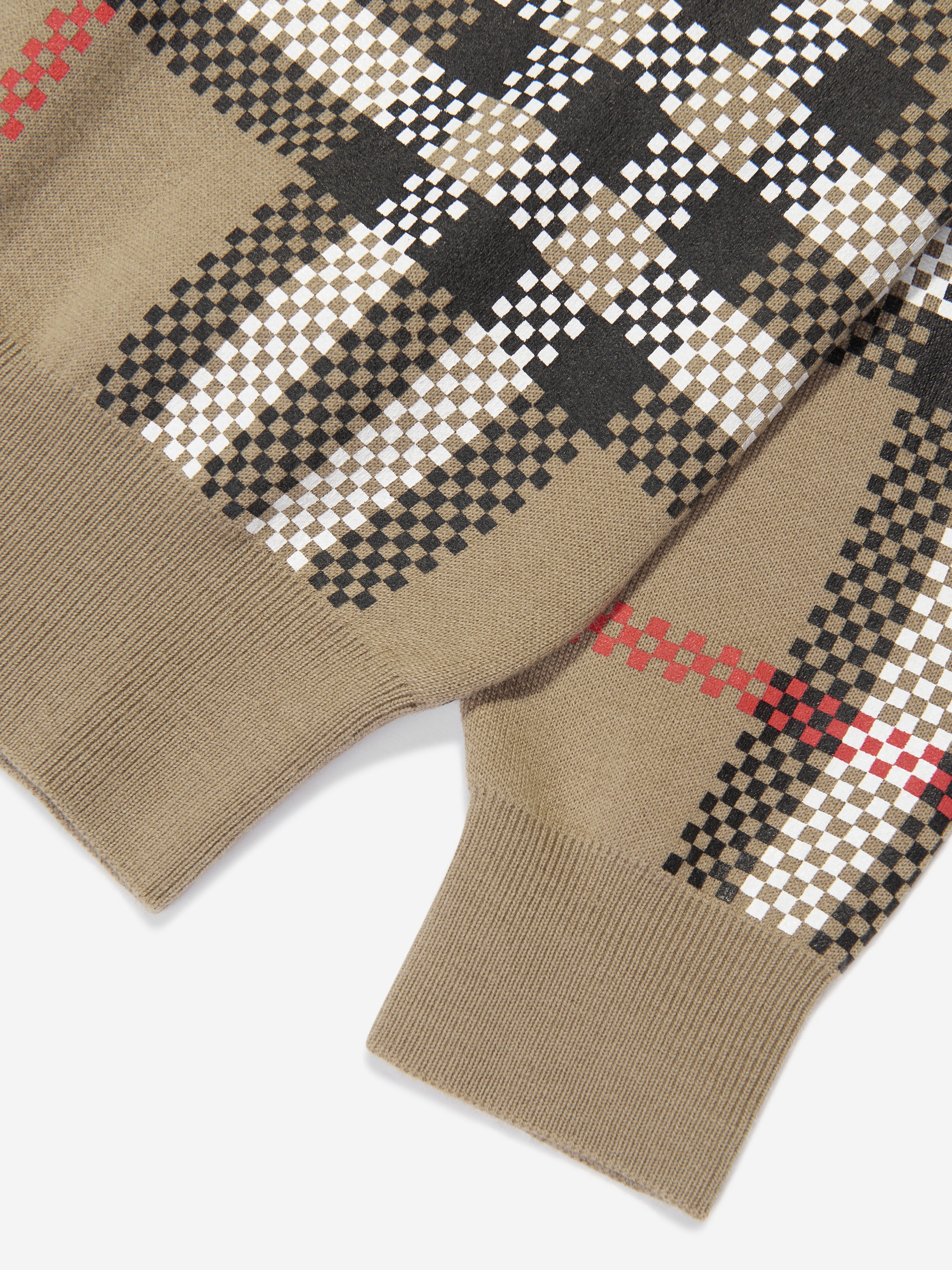 Girls Holly Jumper in Archive Beige Check
