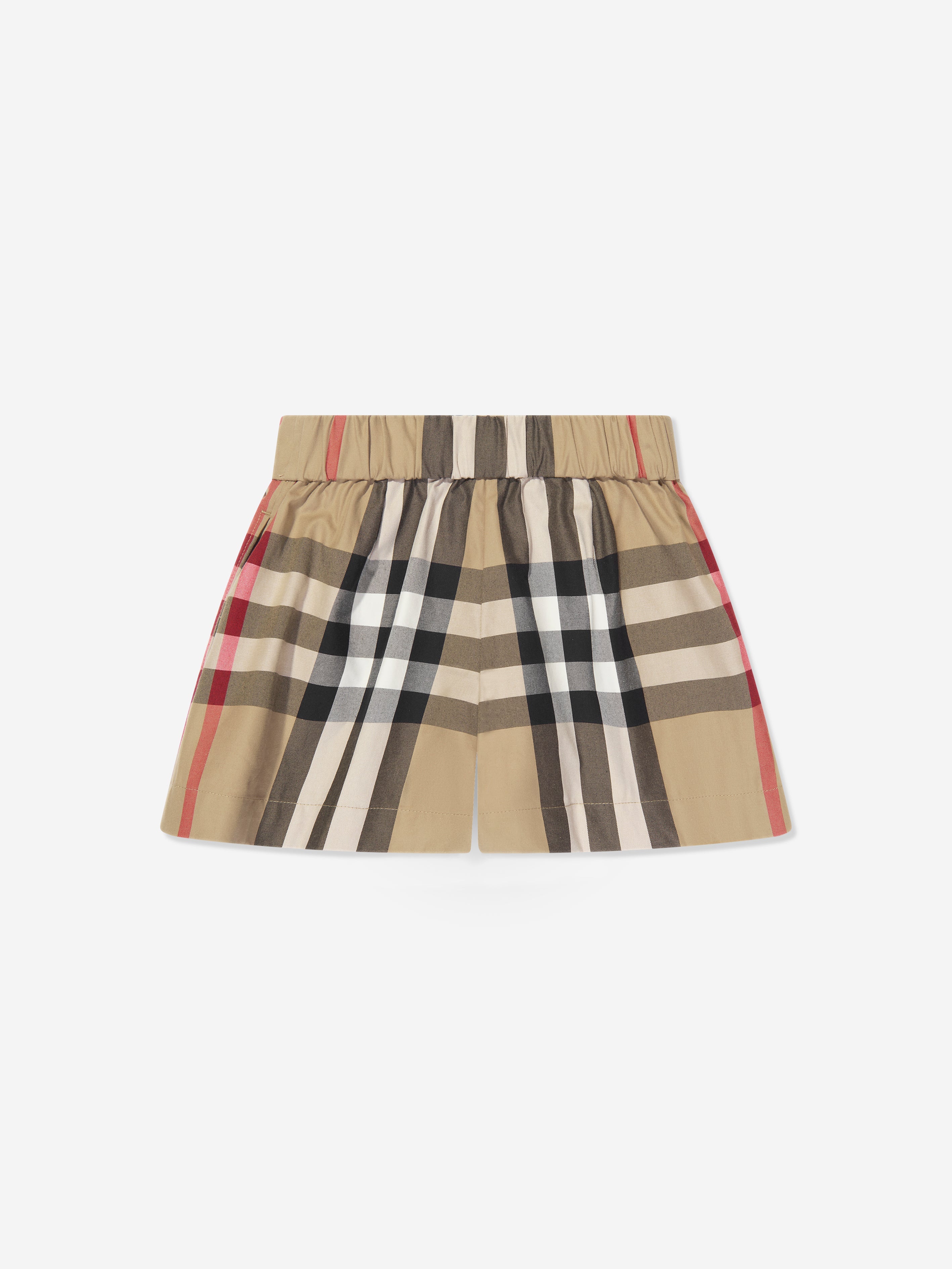 Girls Nicoletta Shorts in Archive Check Beige