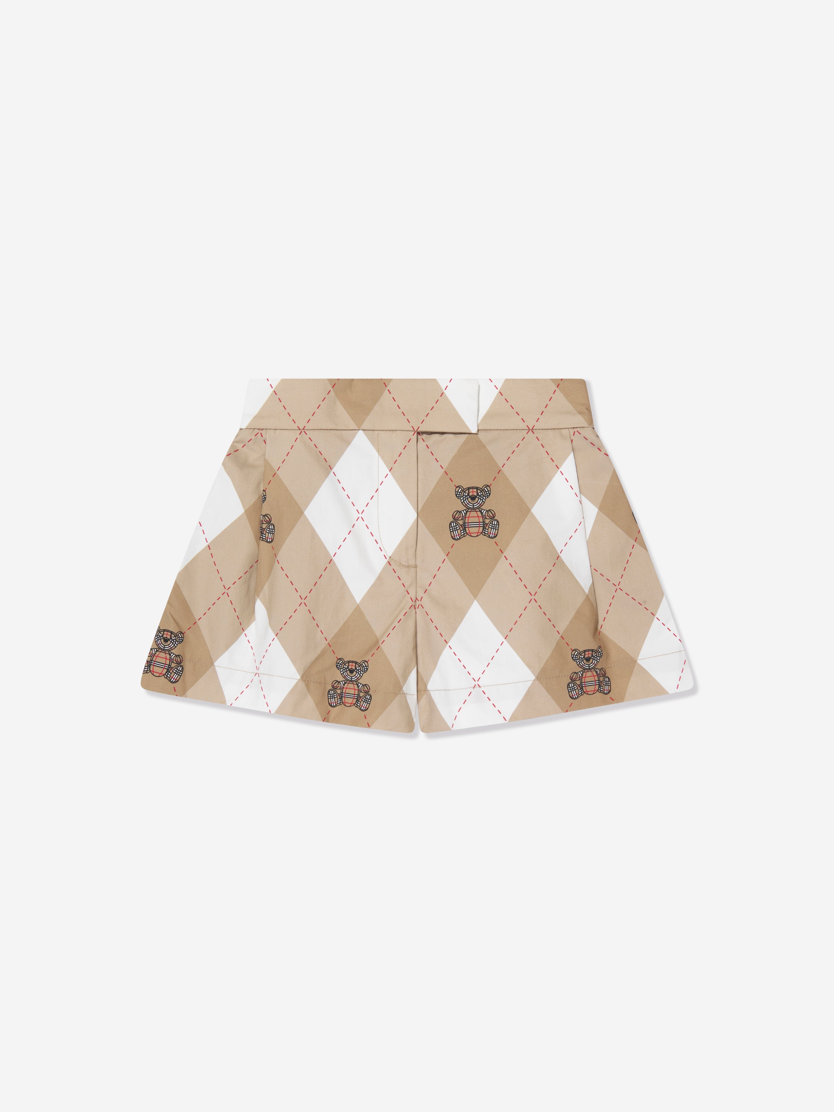 Girls Nicoletta Argyle Shorts in Soft Fawn