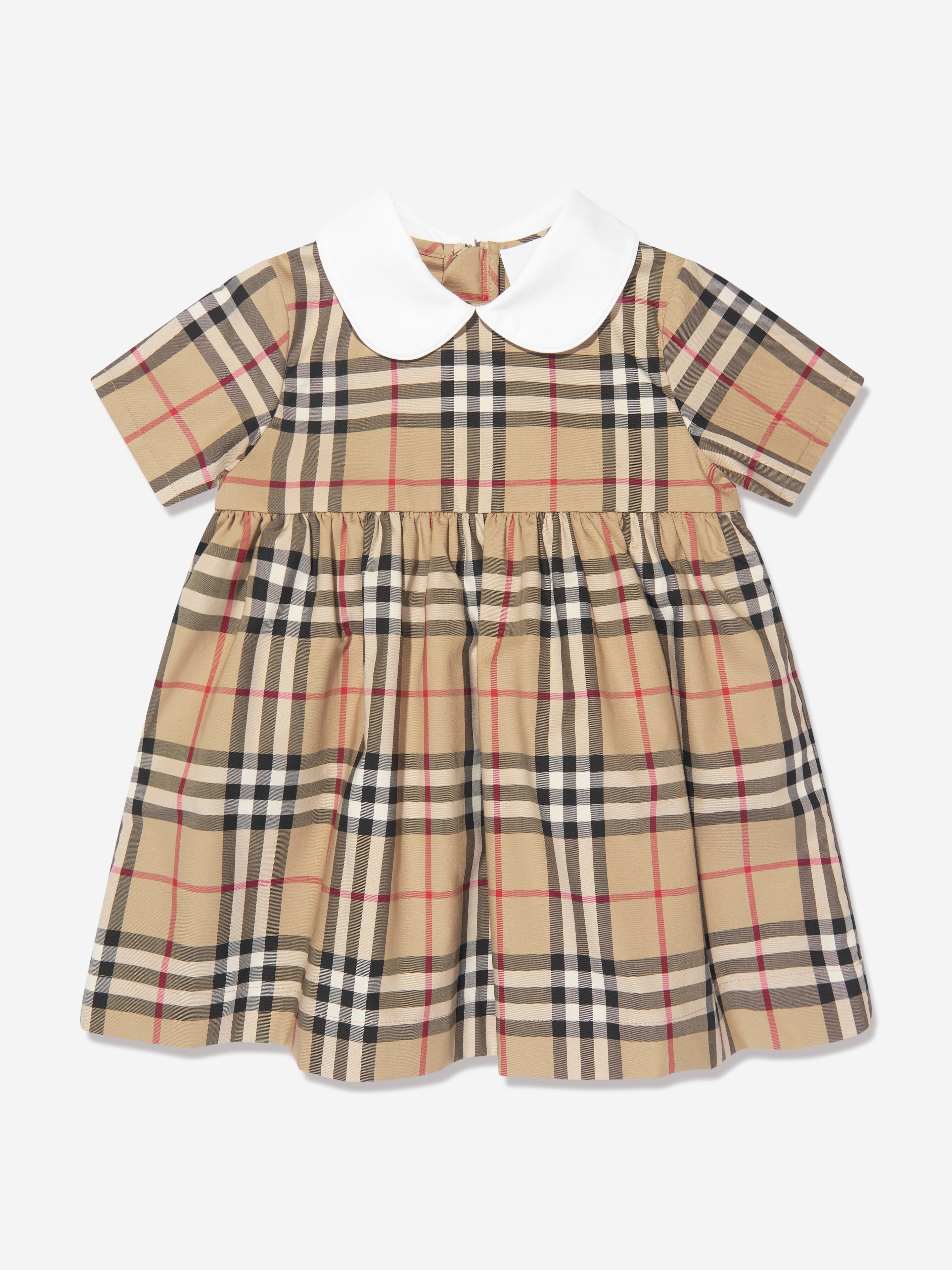 Baby Girls Geraldine Dress in Archive Beige Check