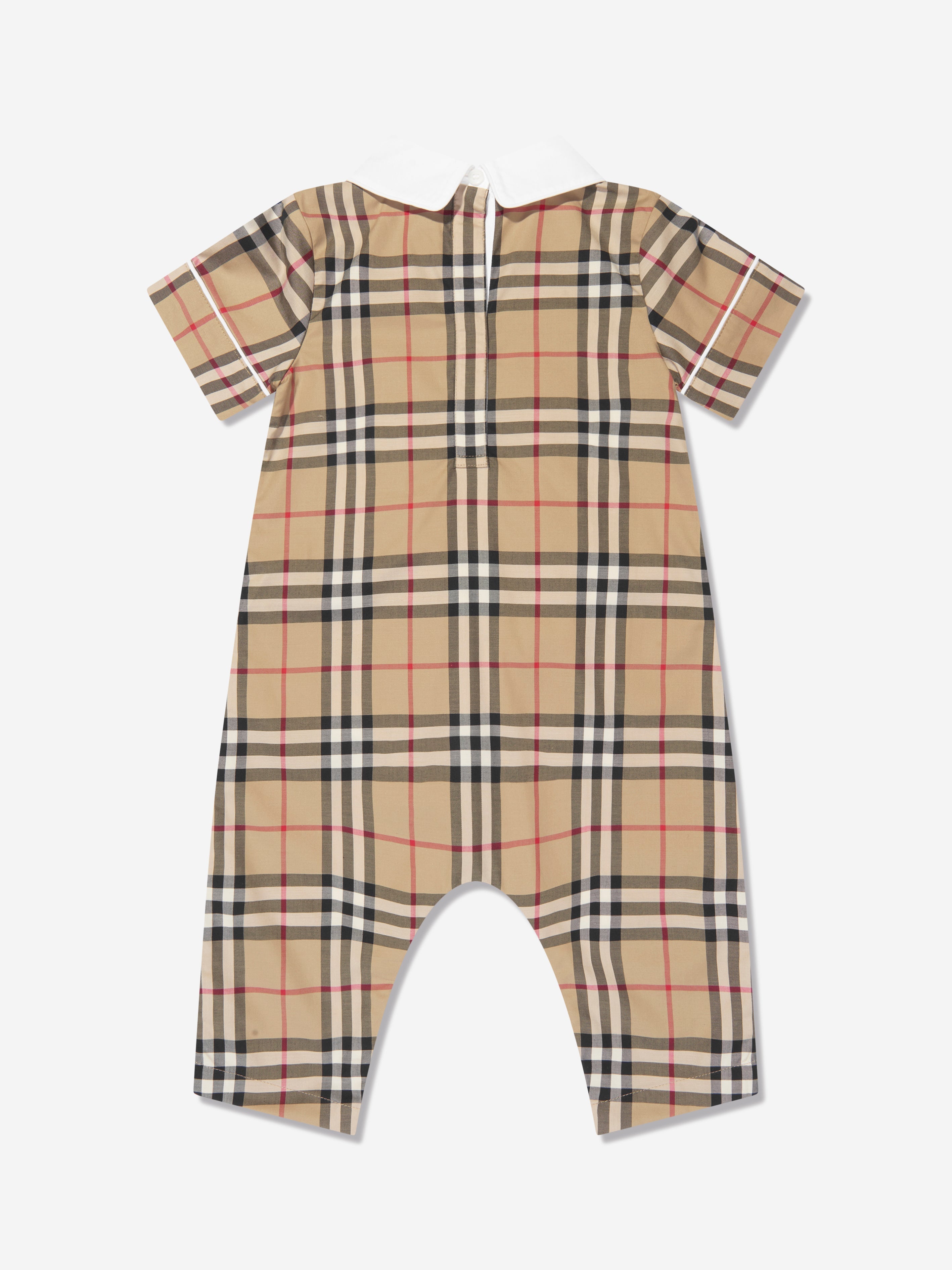 Baby Octavian Romper in Archive Beige Check