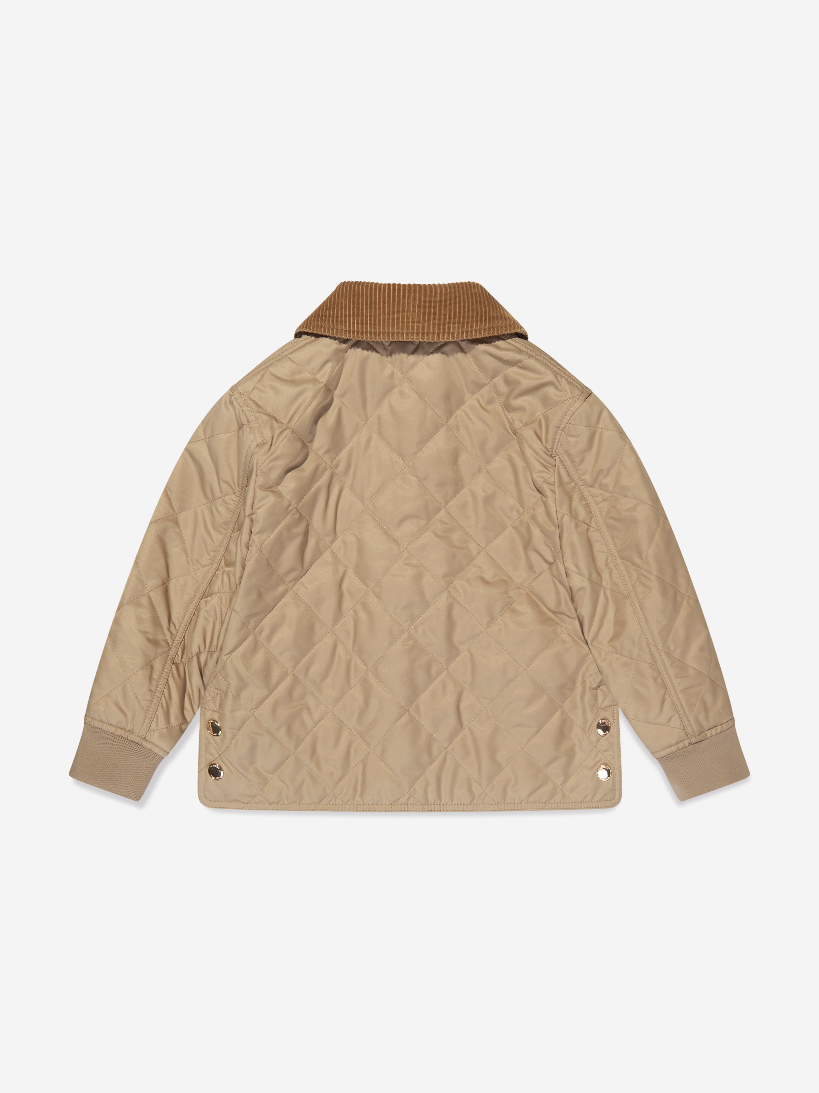 Girls Otis Quilted Coat in Beige