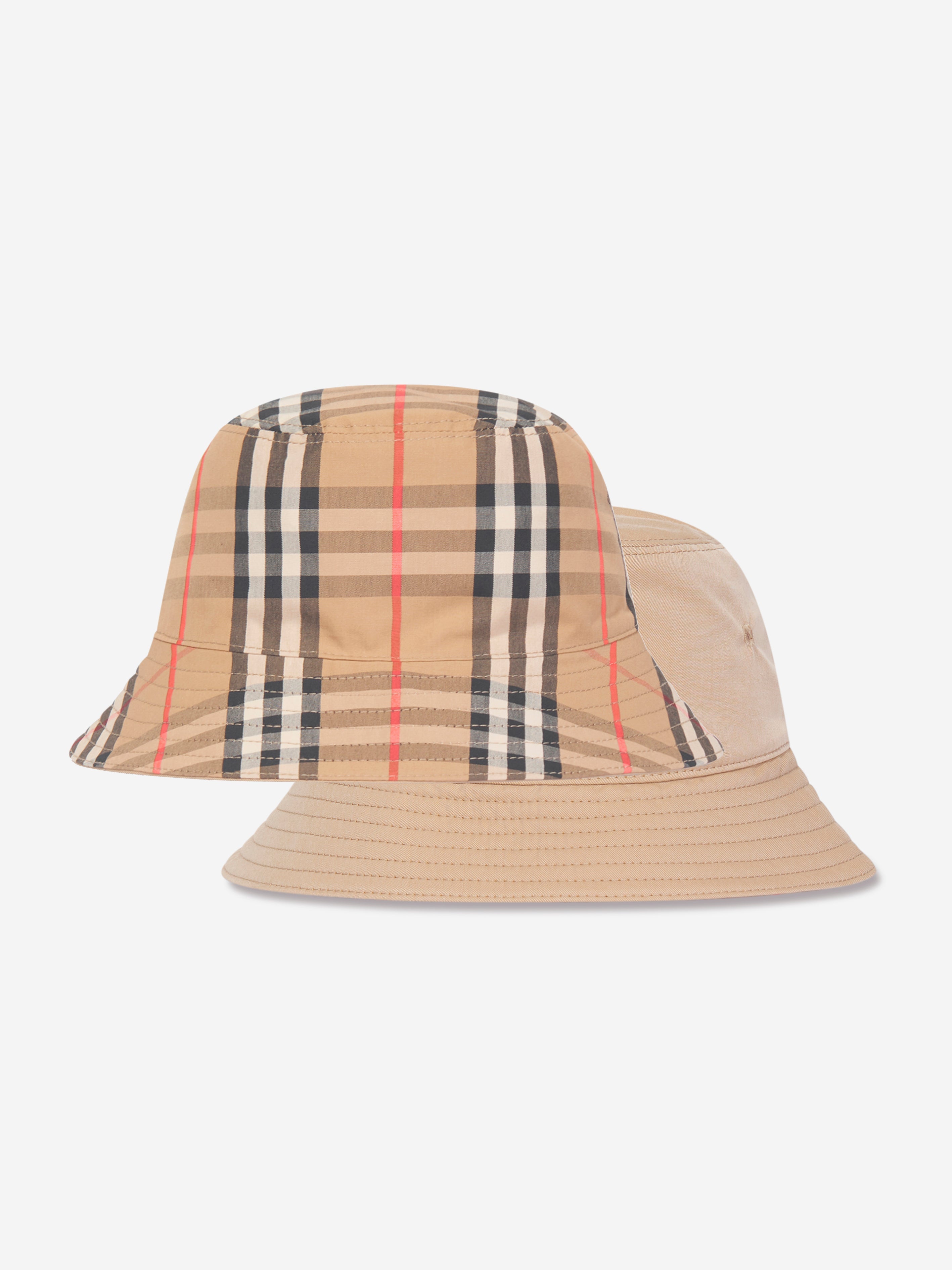 Kids Reversible Bucket Hat in Beige