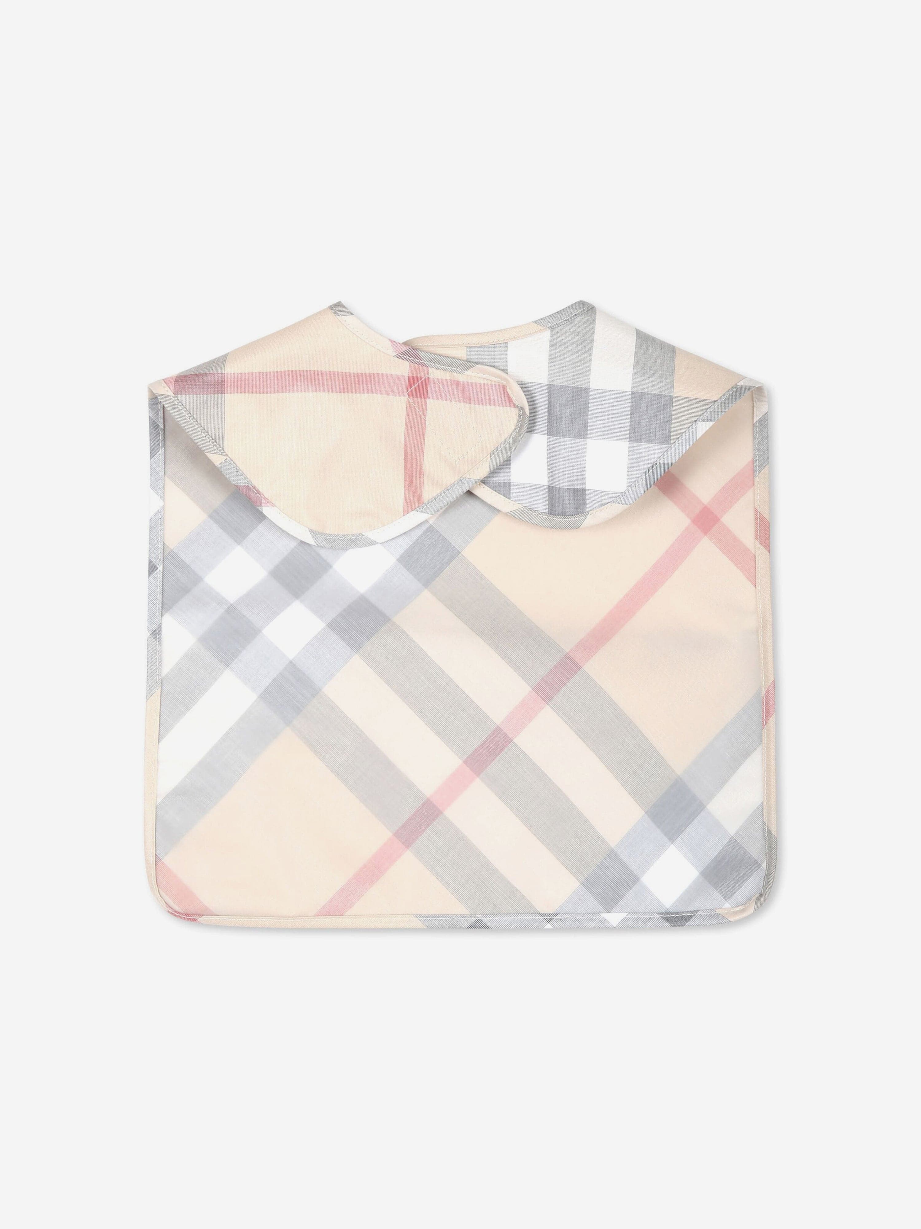 Baby Wes Check Bib in Beige