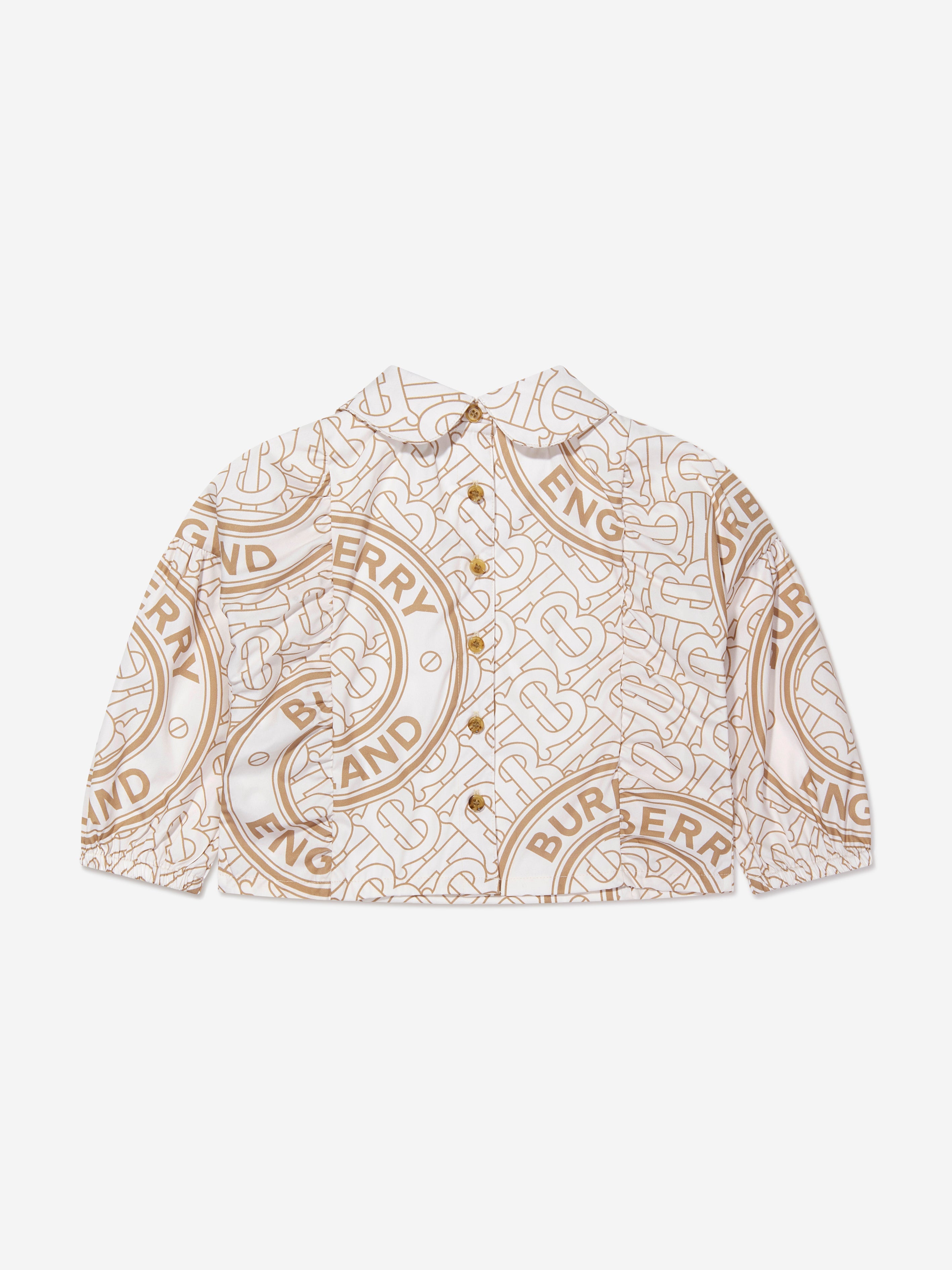 Girls Elora Logo Print Blouse