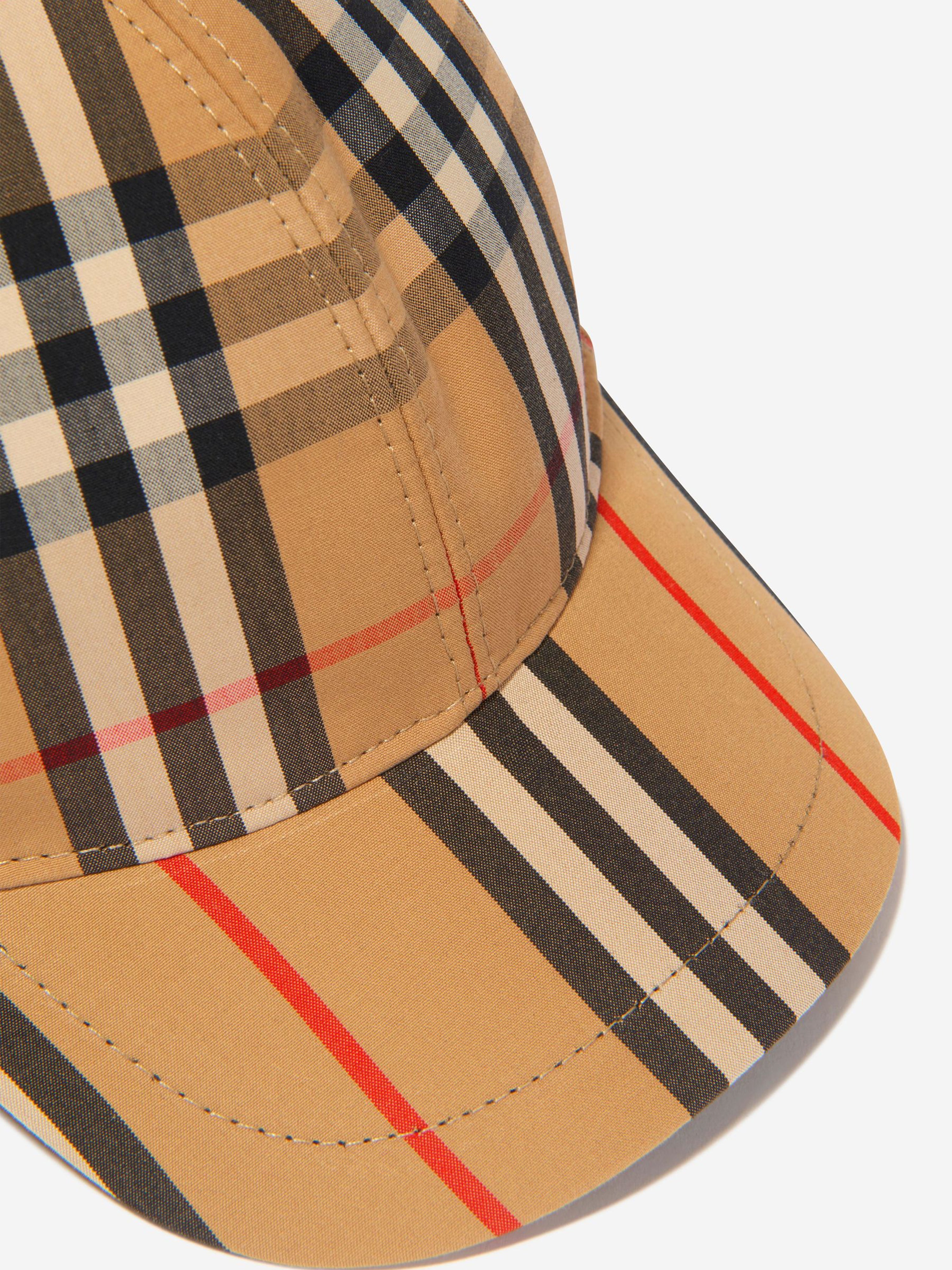 Burberry Beige Check Cotton Cap