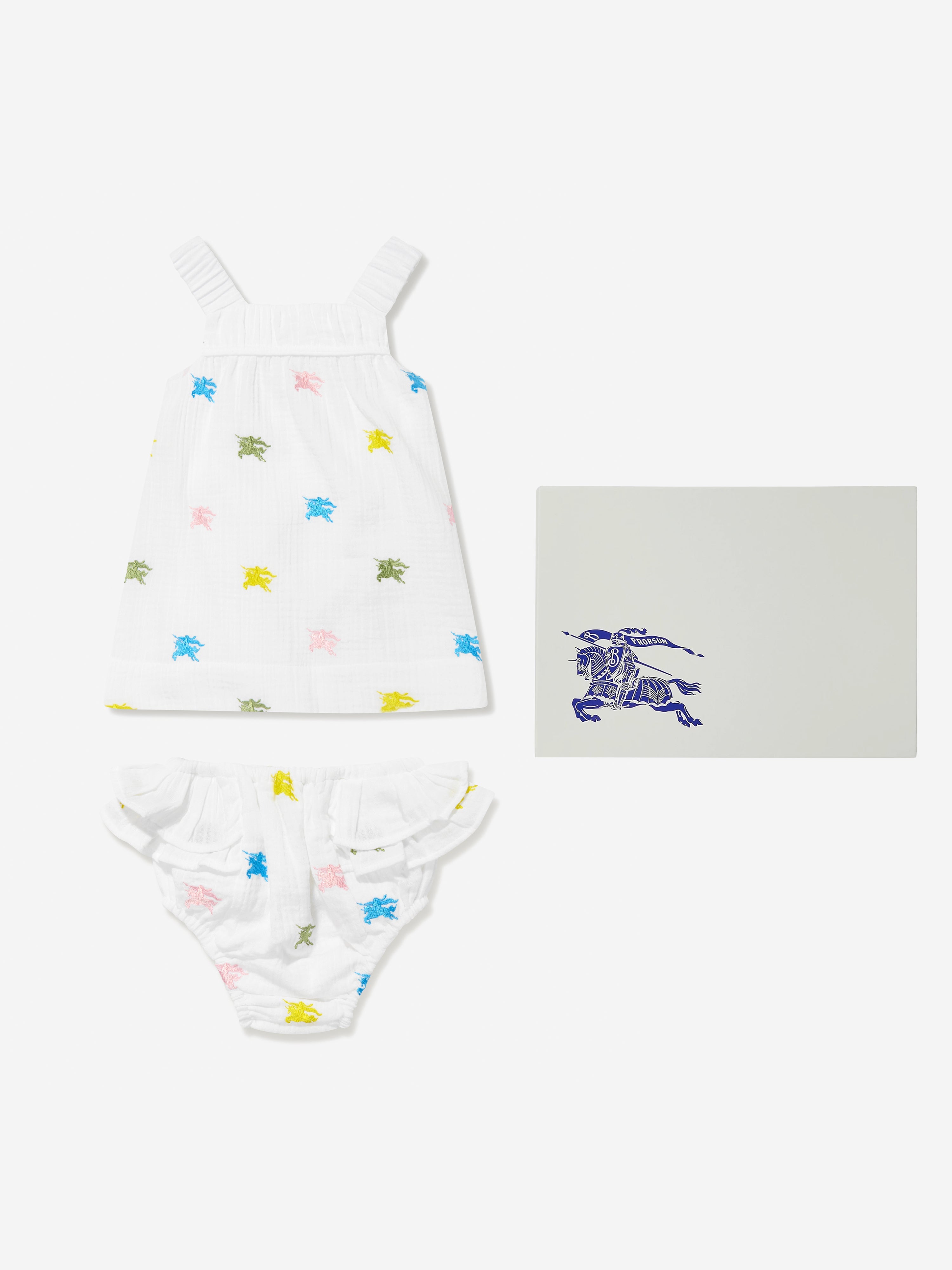 Baby Girls EKD Bethan Dress With Knickers in White