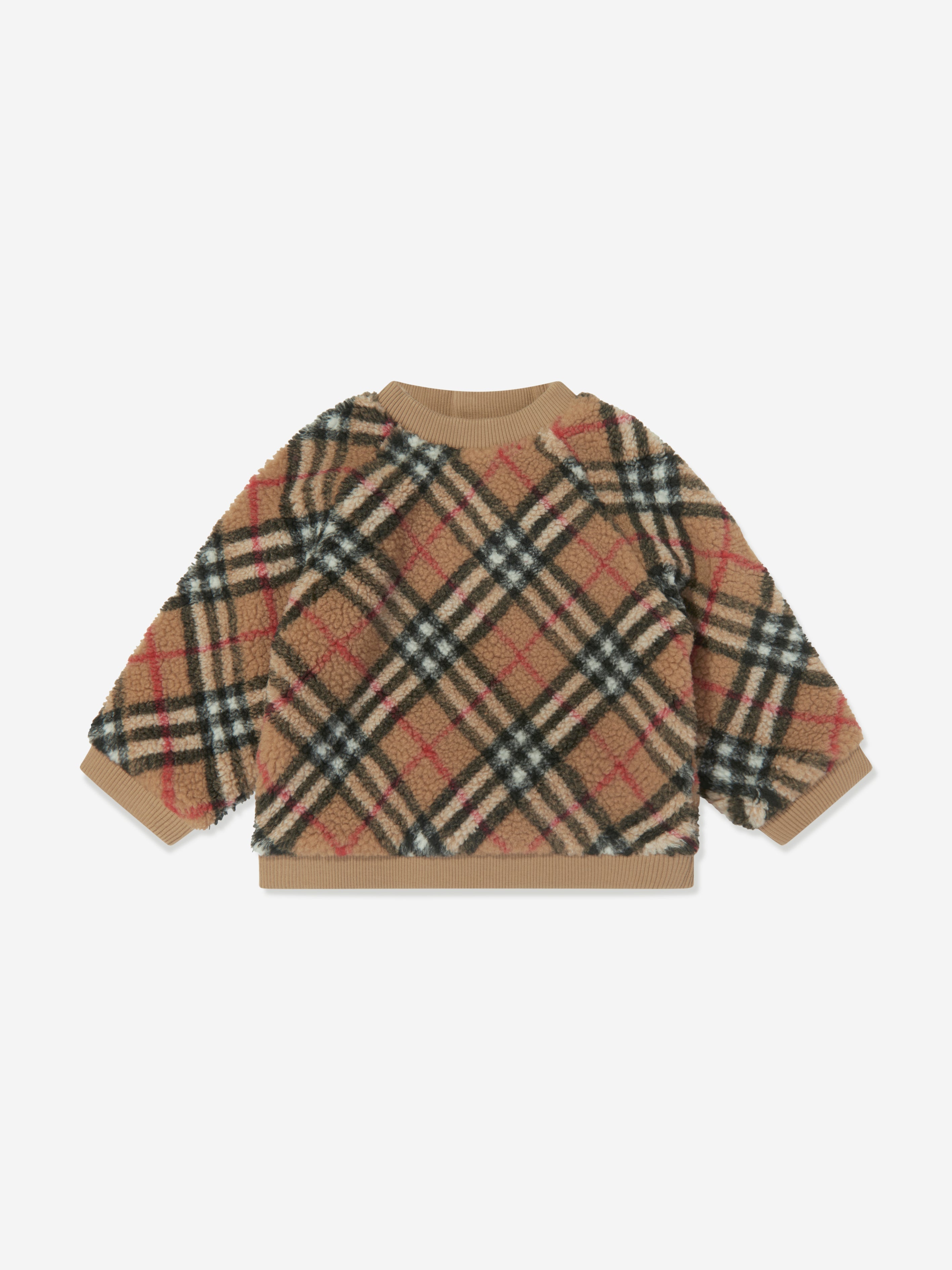 Baby Check Mini Lora Sweatshirt in Beige