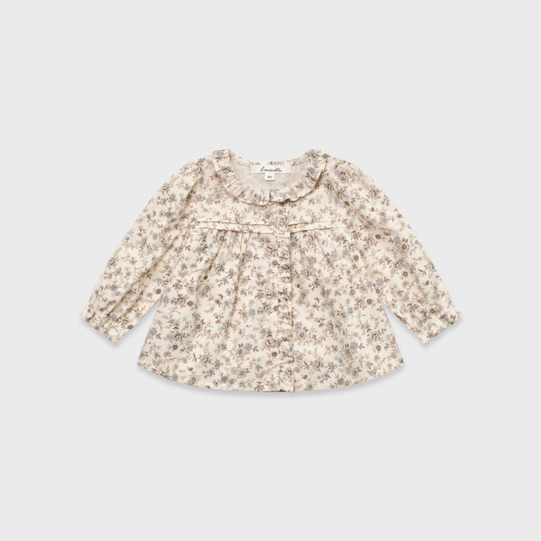 Baby Girls Beige Cotton Blouse