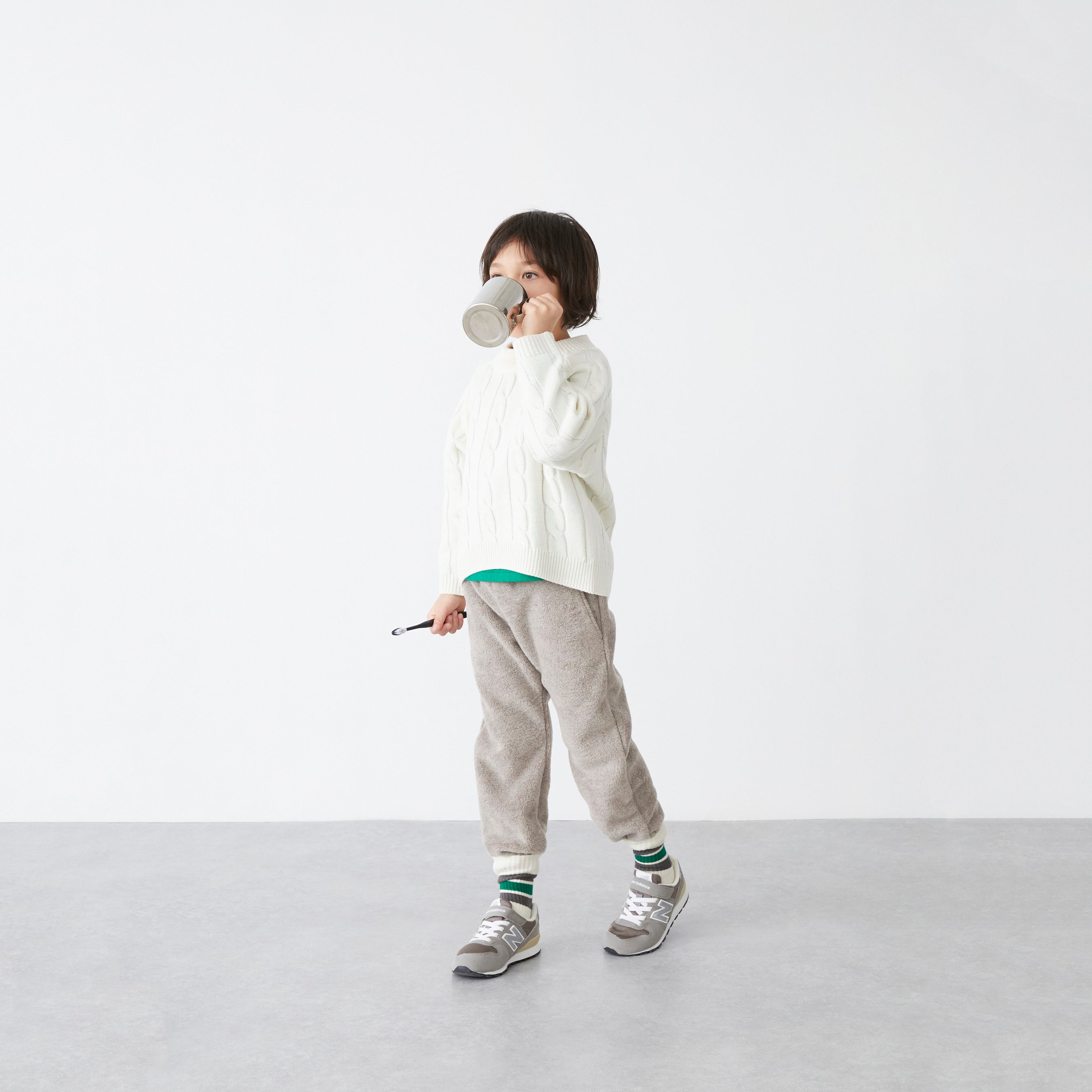 Boys & Girls Grey Stripes Socks