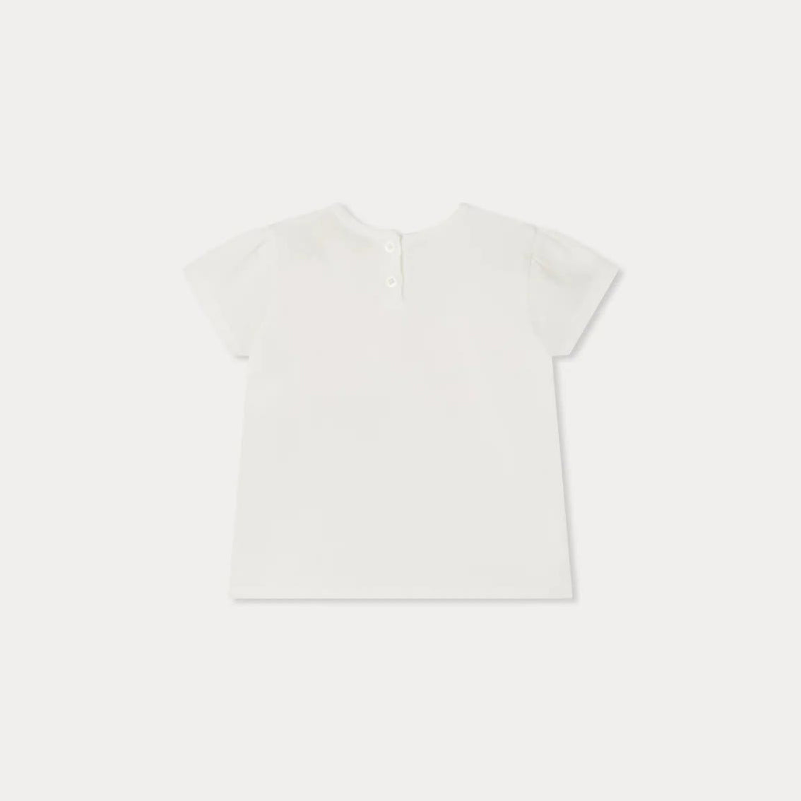Baby Girls White Cotton T-Shirt