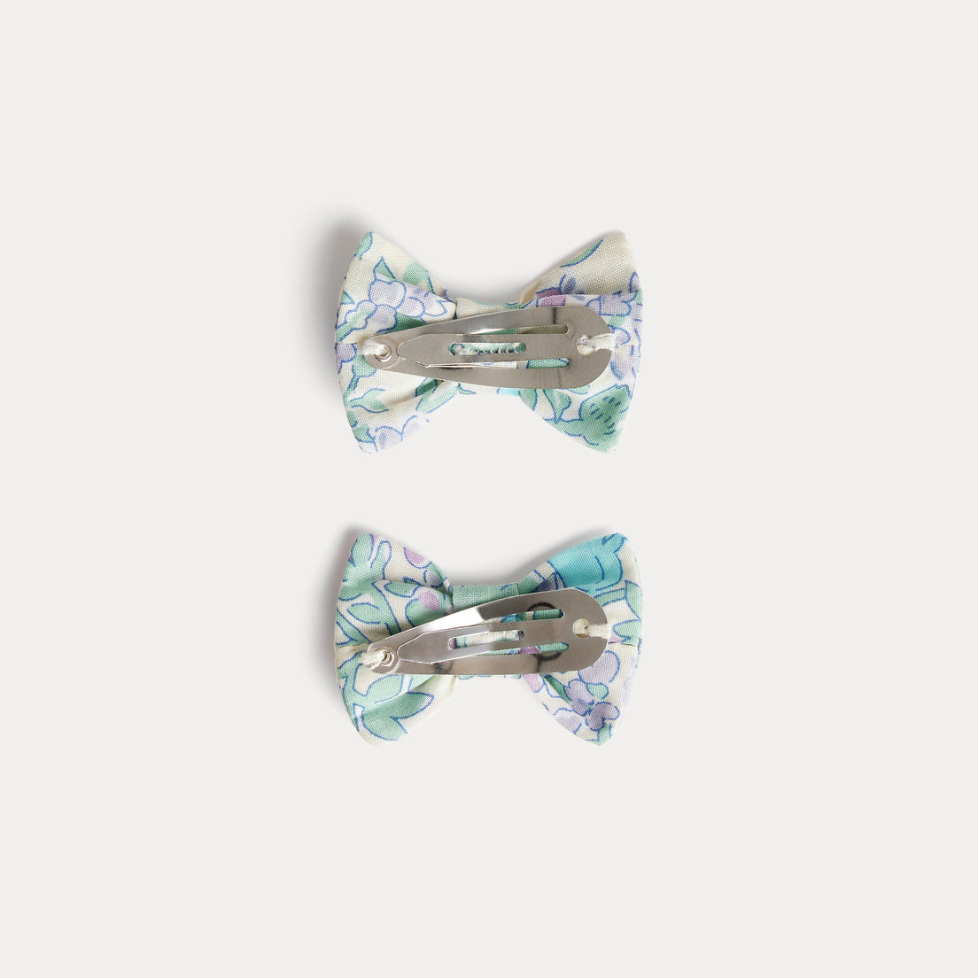 Girls Green Floral Hair Clips