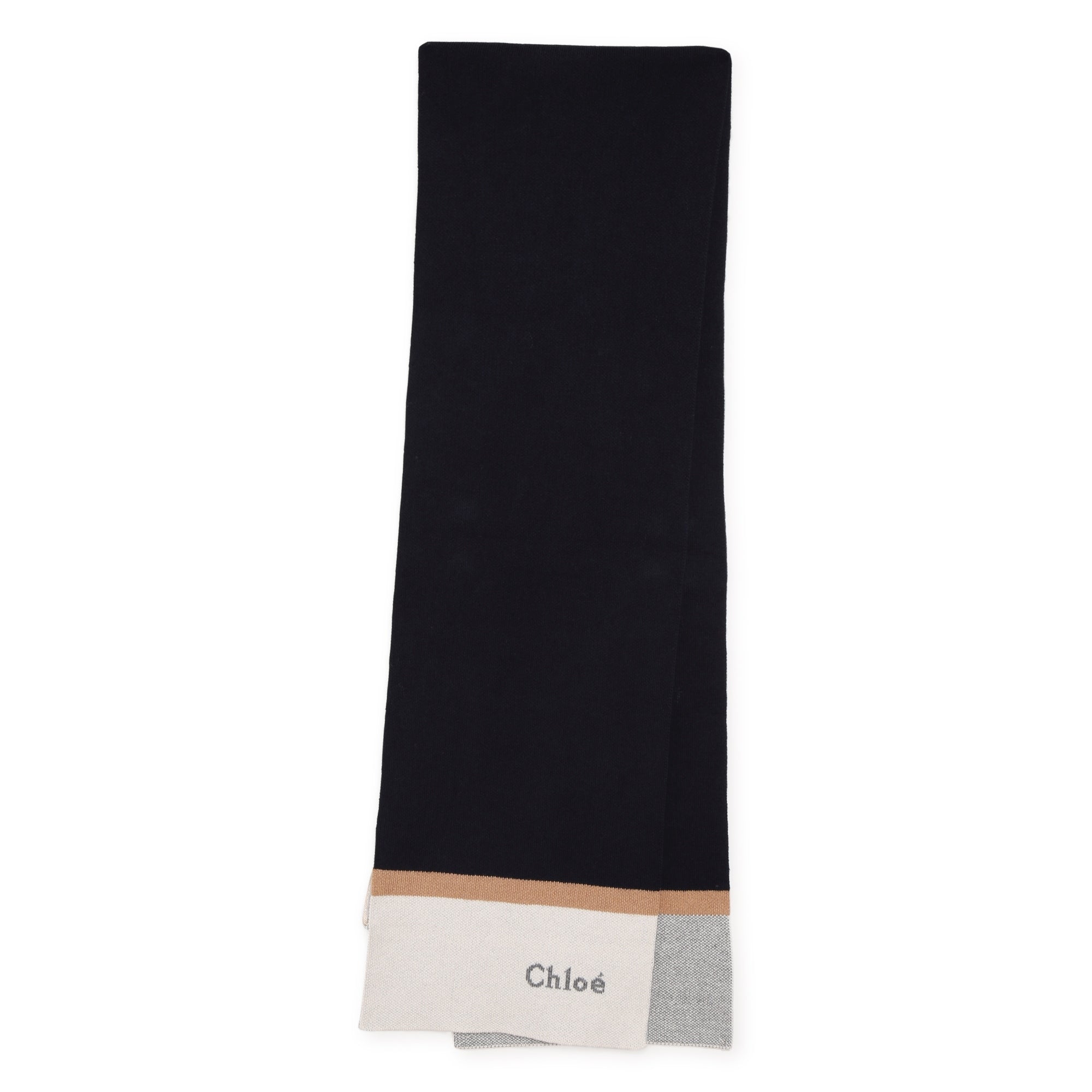 Girls Navy Logo Scarf
