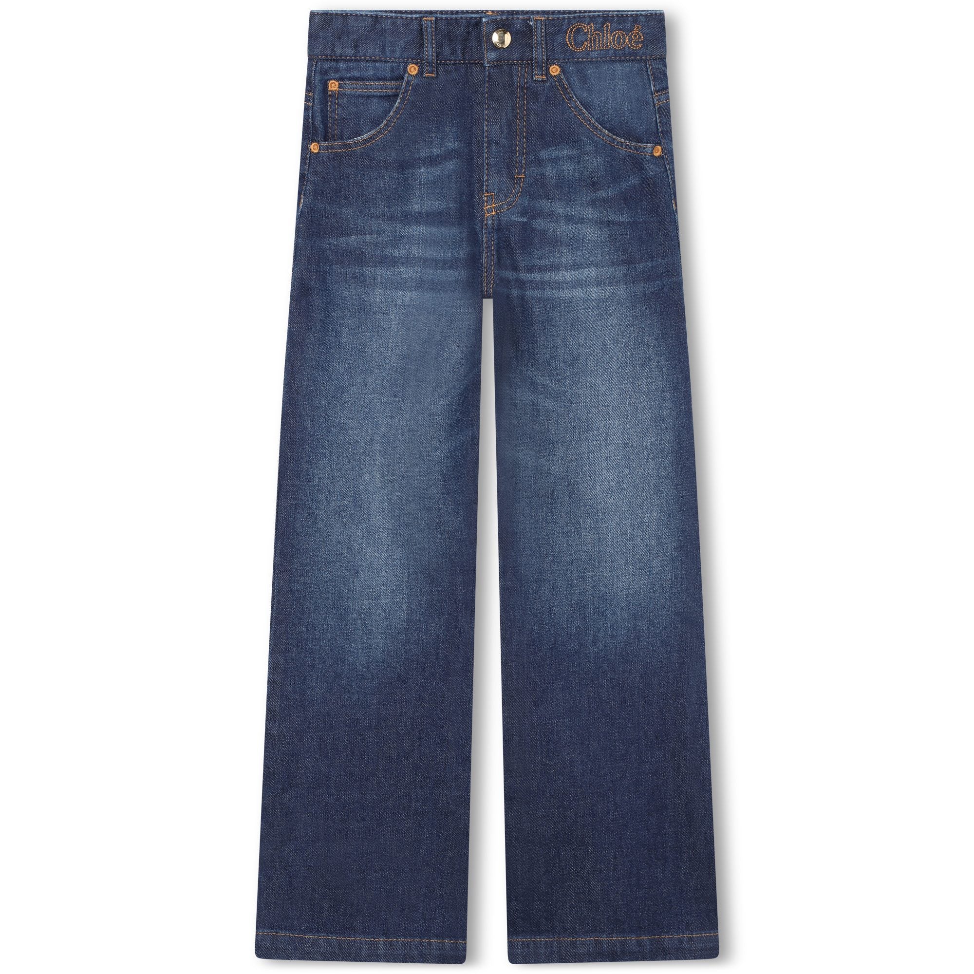 Girls Blue Denim Trousers