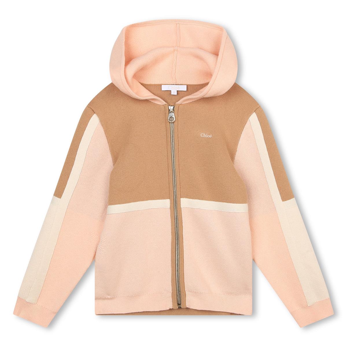 Girls Pink Zip-Up Top