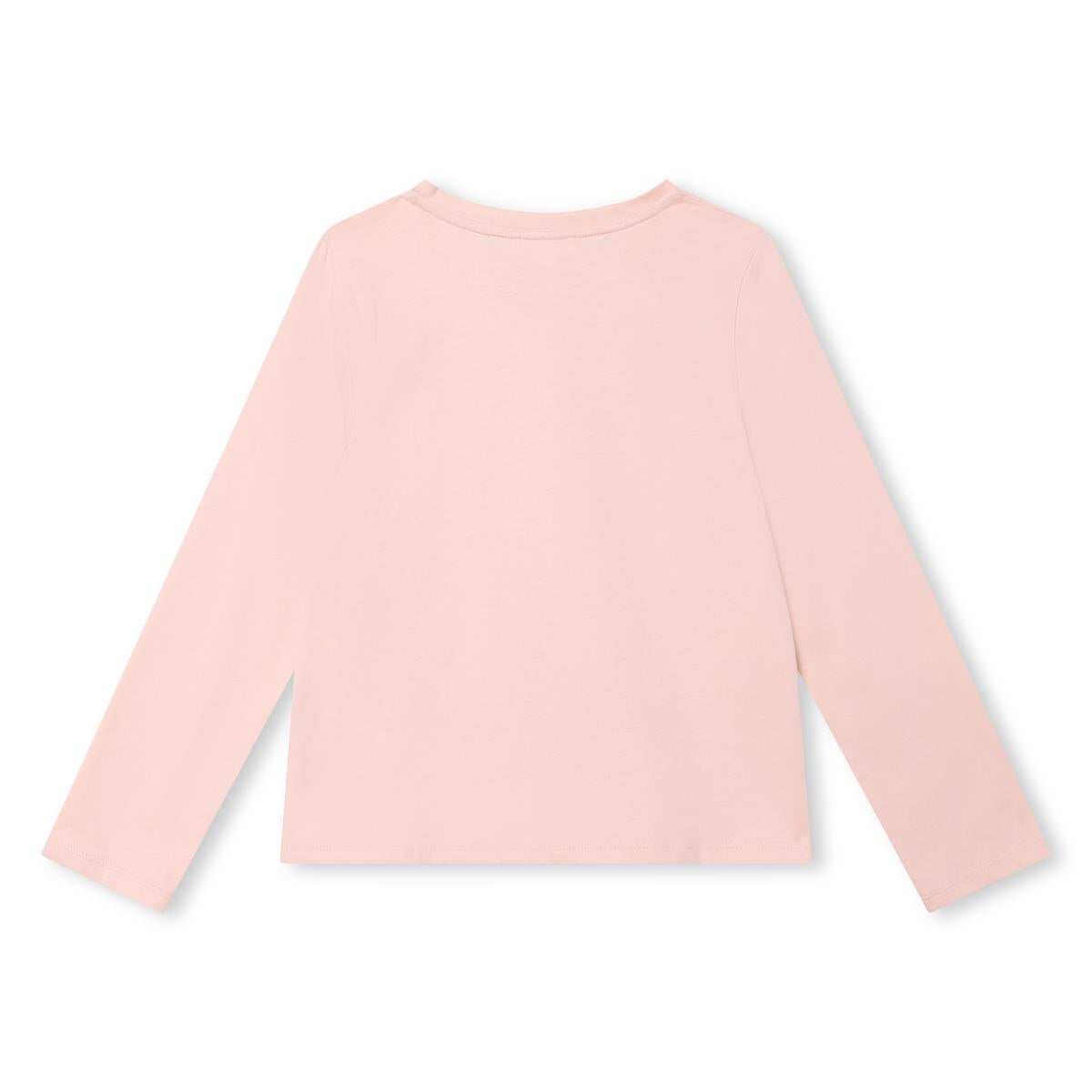 Girls Pink Logo Cotton T-Shirt