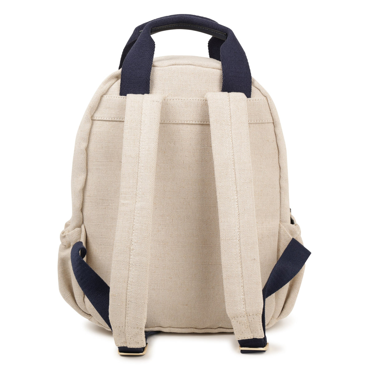 Sac à dos en toile beige pour filles (L x l x H : 28 x 9 x 36 cm)