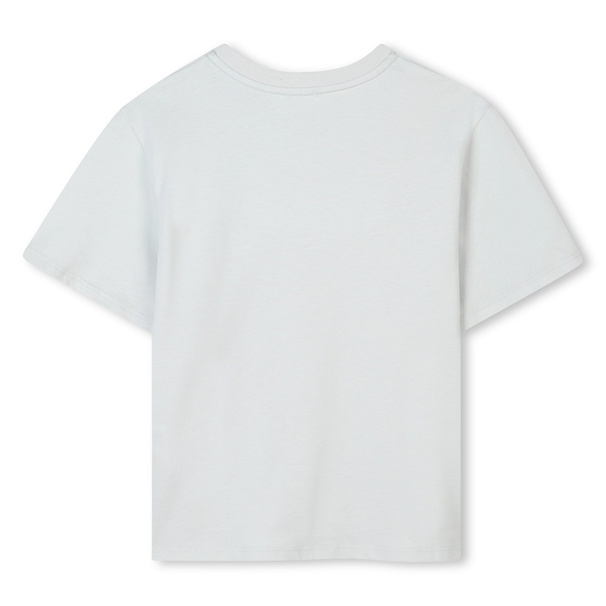 Girls Light Green Embroidery Logo Cotton T-Shirt