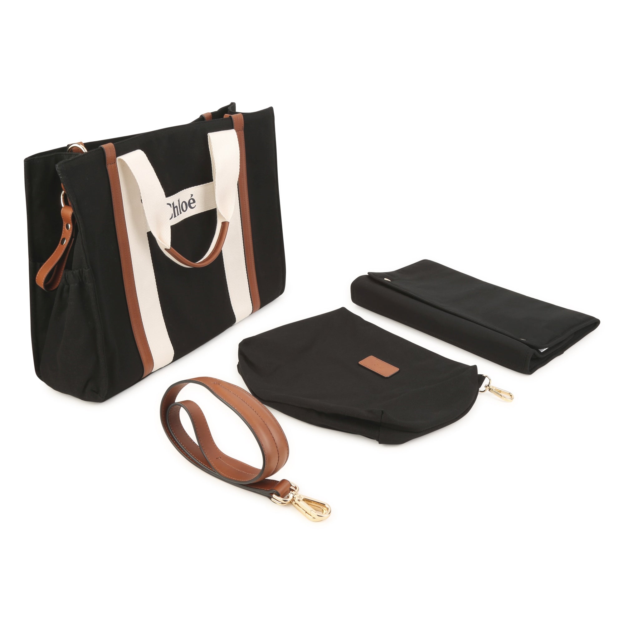 Girls Black Logo Handbag