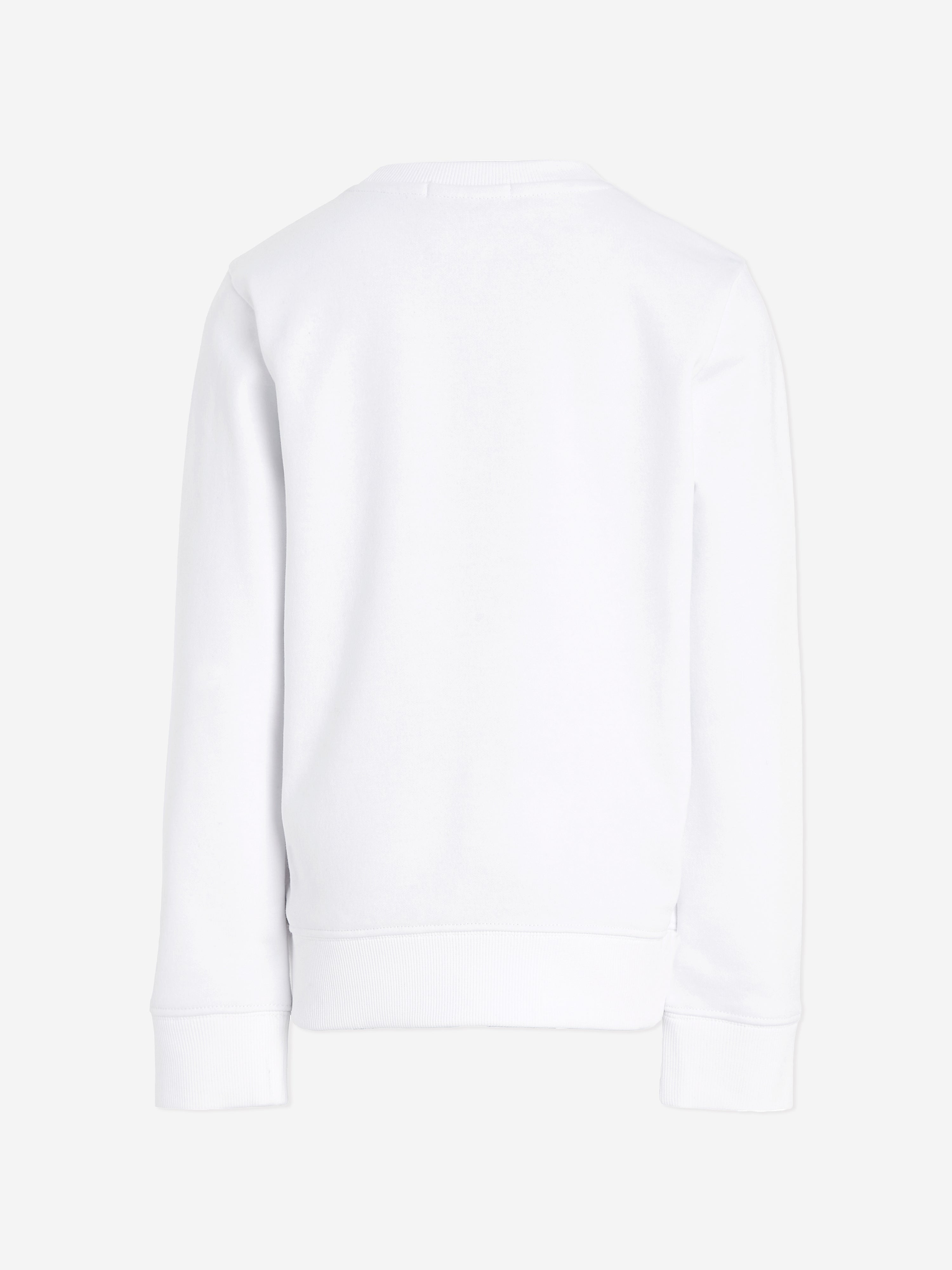 Calvin Klein Boys Hyper Real Monogram Sweatshirt in White