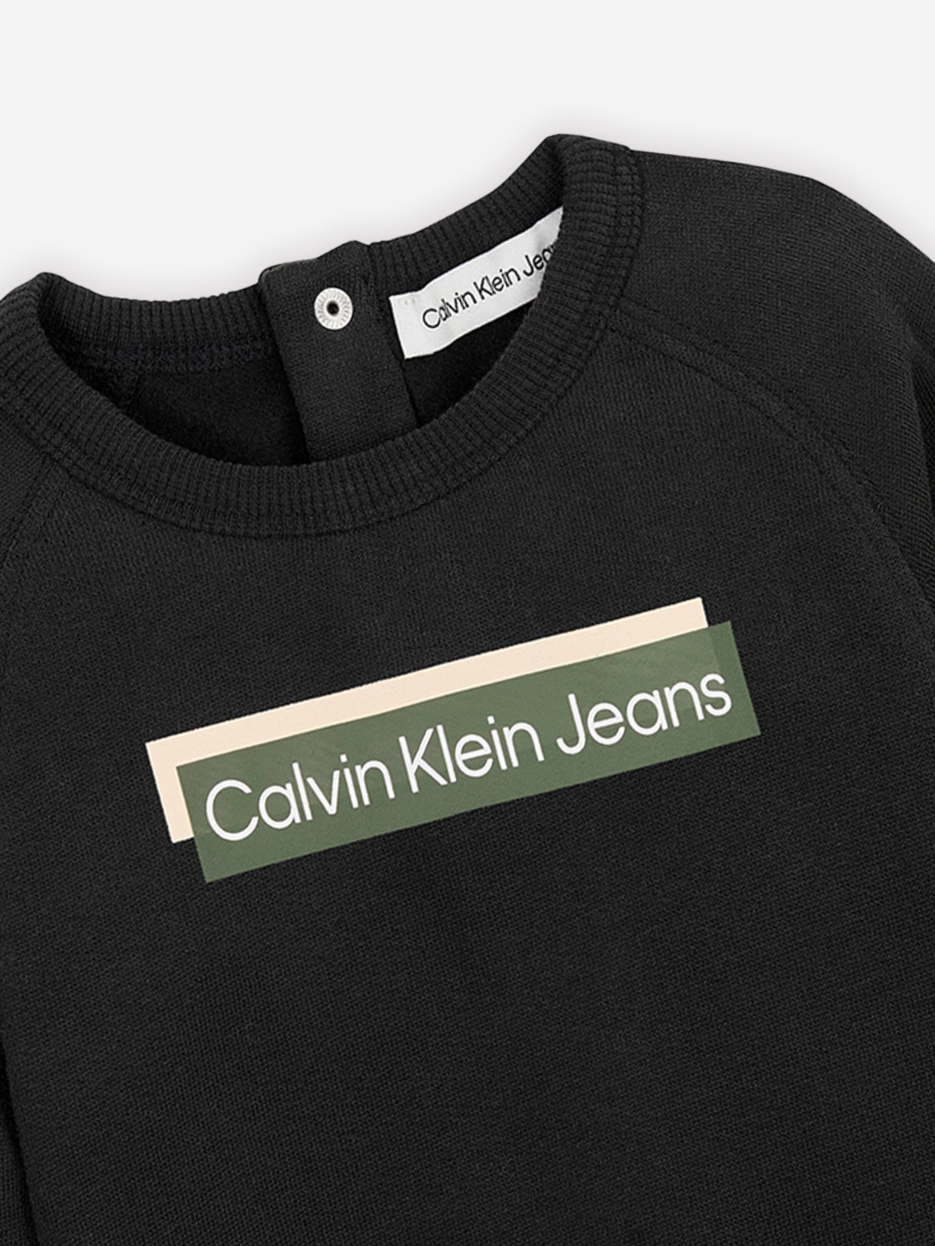 Calvin Klein Baby Boys Hero Logo Tracksuit in Black