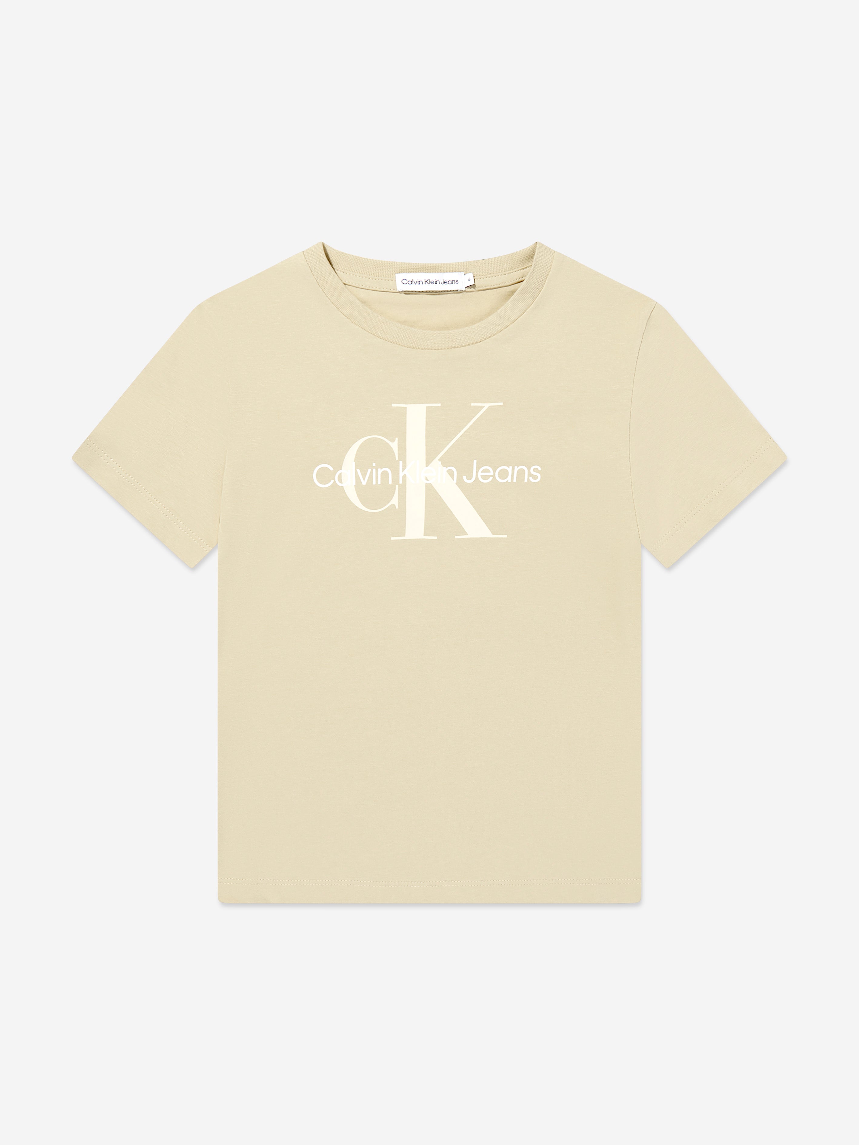 Calvin Klein Kids Monogram Logo T-Shirt in Green
