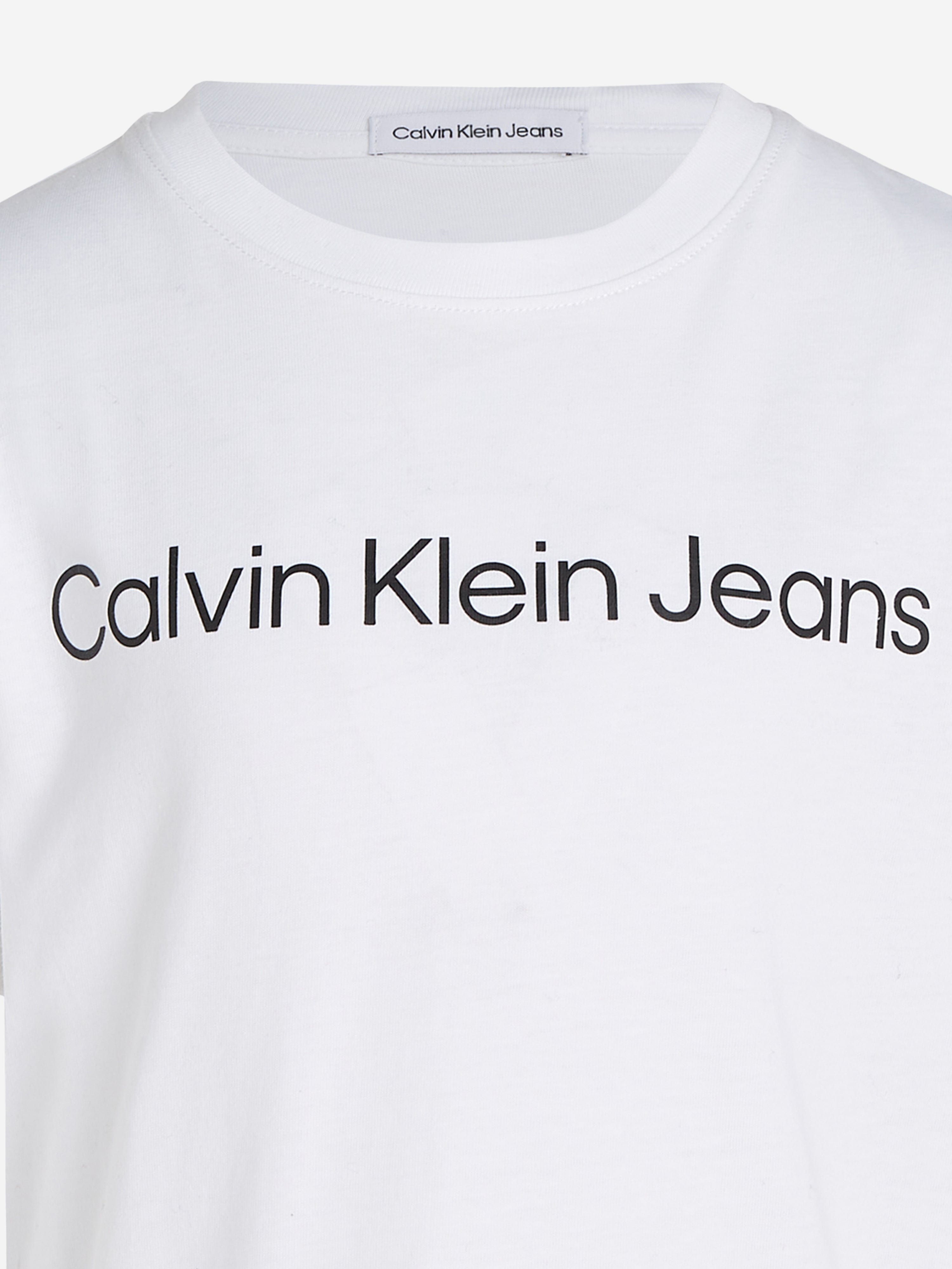 Calvin Klein Kids Logo T-Shirt in White