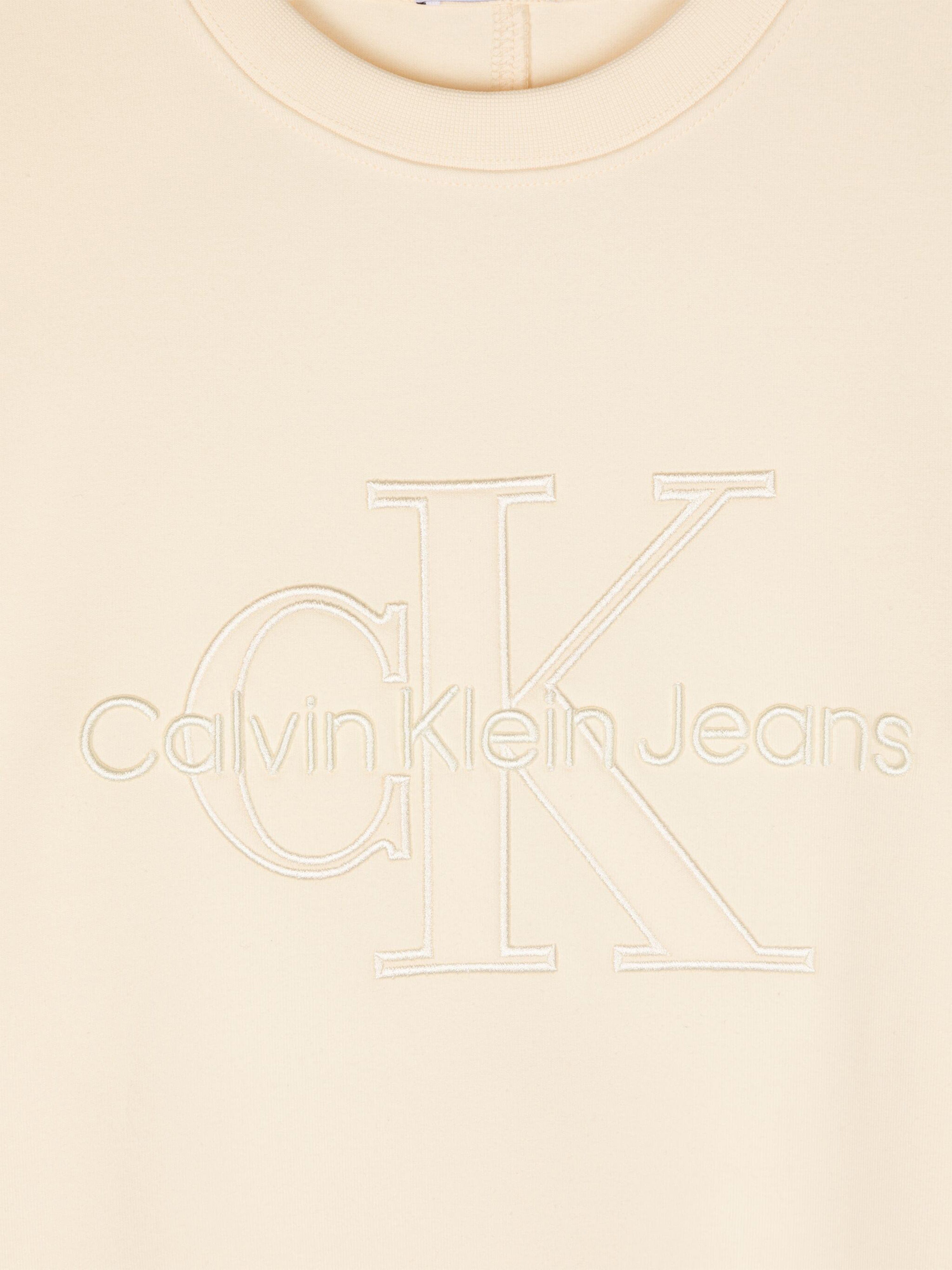 Calvin Klein Boys Logo Sweatshirt in Yellow