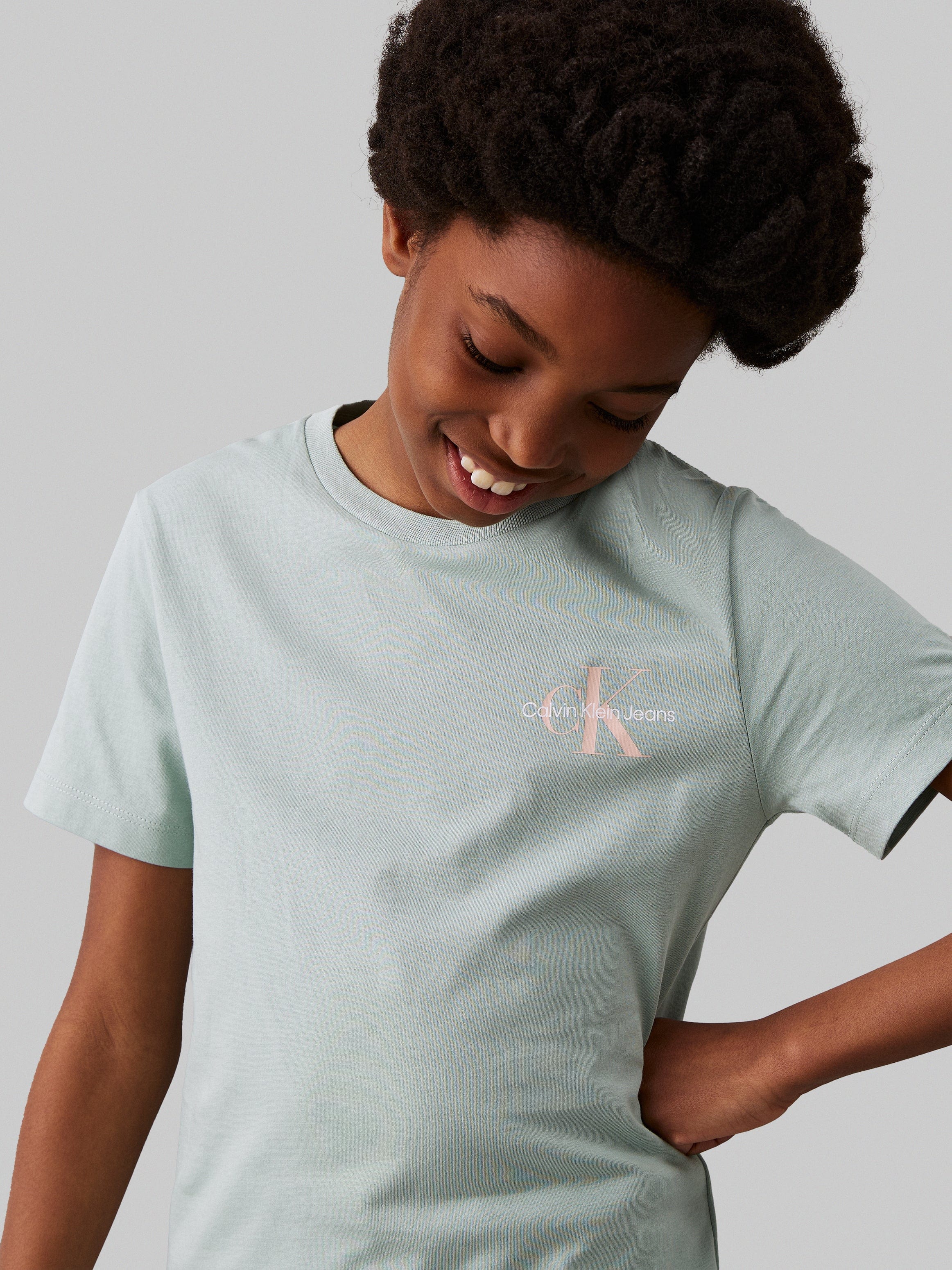 Kids Chest Monogram T-Shirt in Green