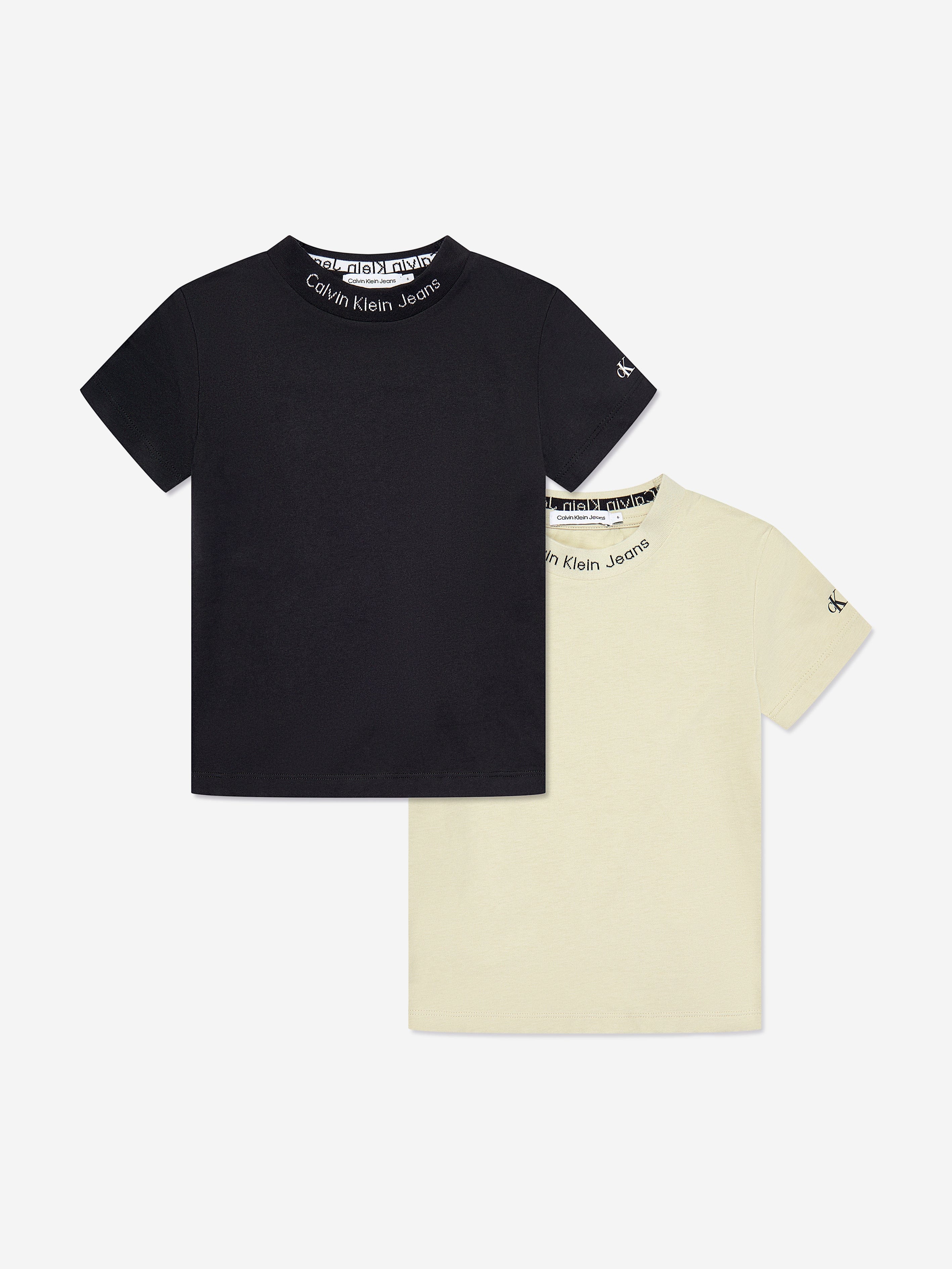 Calvin Klein Boys Intarsia 2 Pack T-Shirt Set in Multicolour