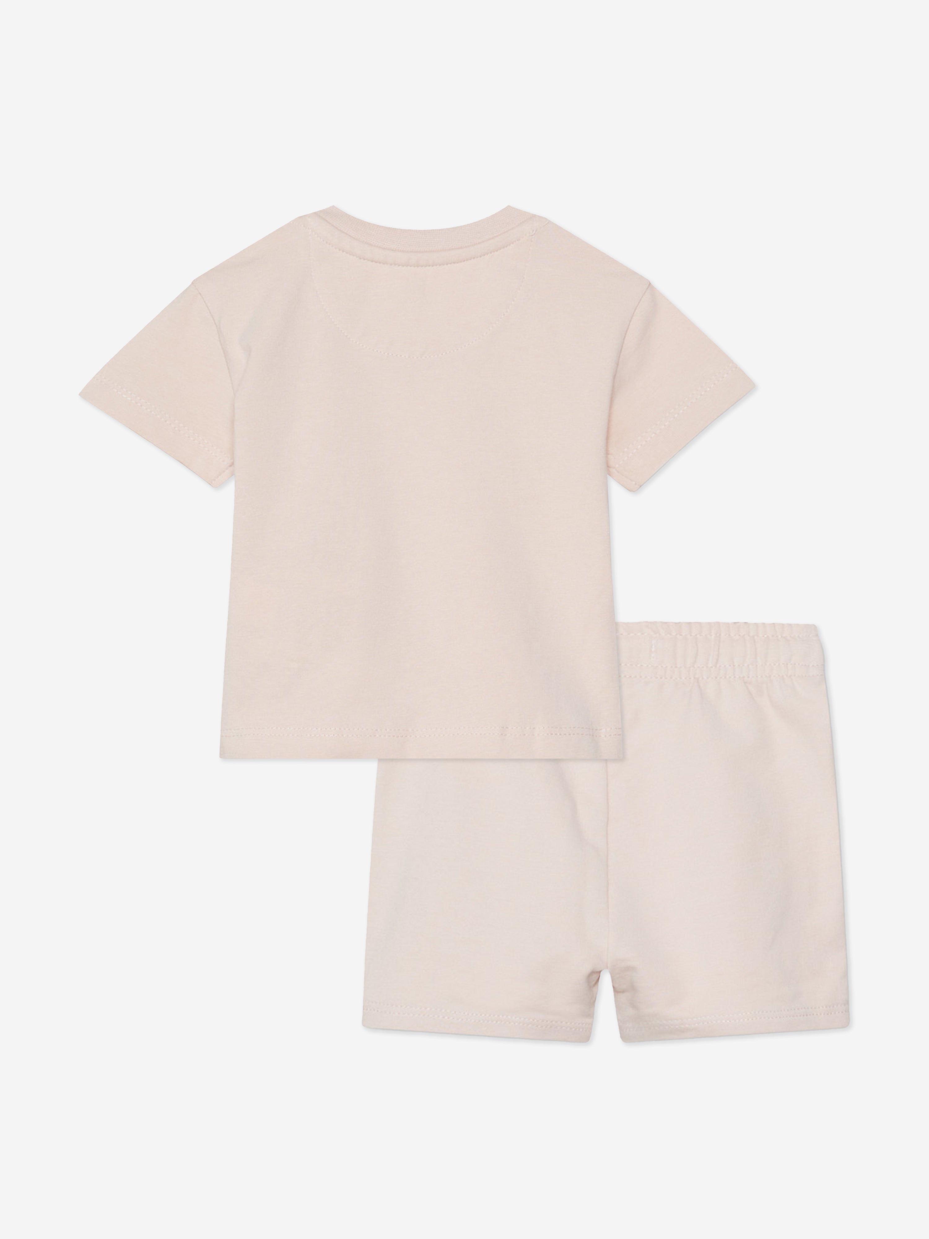 Calvin Klein Baby Girls Monogram Logo Shorts Set in Pink