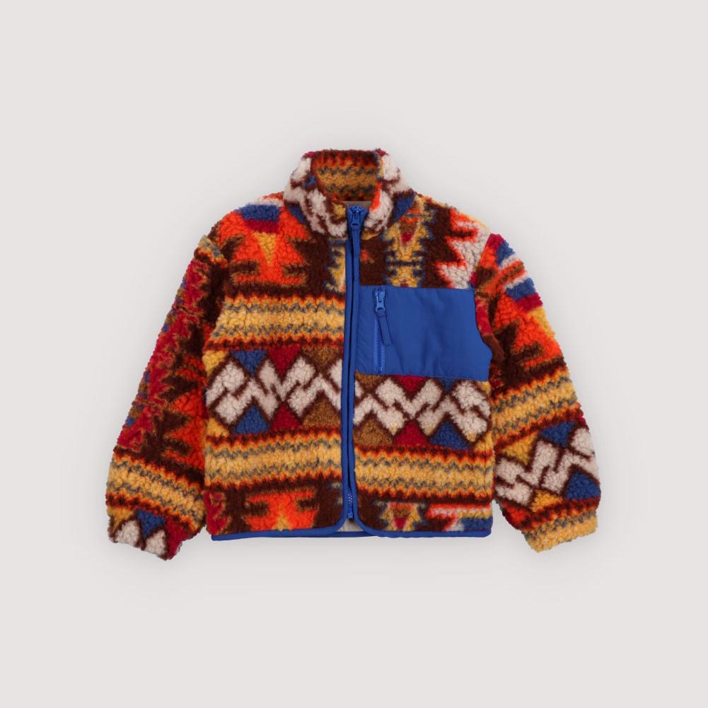 Boys & Girls Multicolor Jacquard Wool Jacket