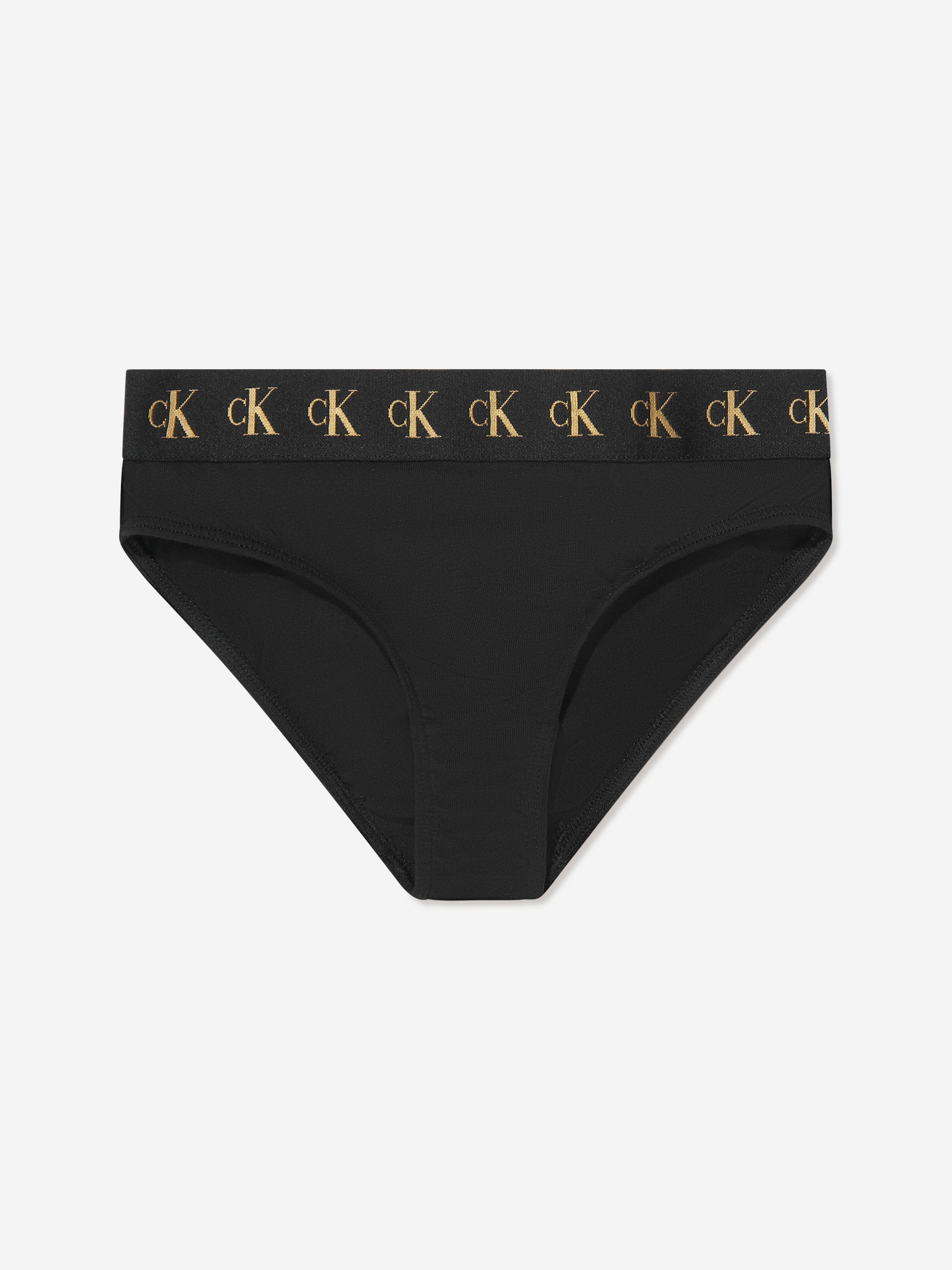 Calvin Klein Girls Bikini Knickers Set (2 Pack) in Black