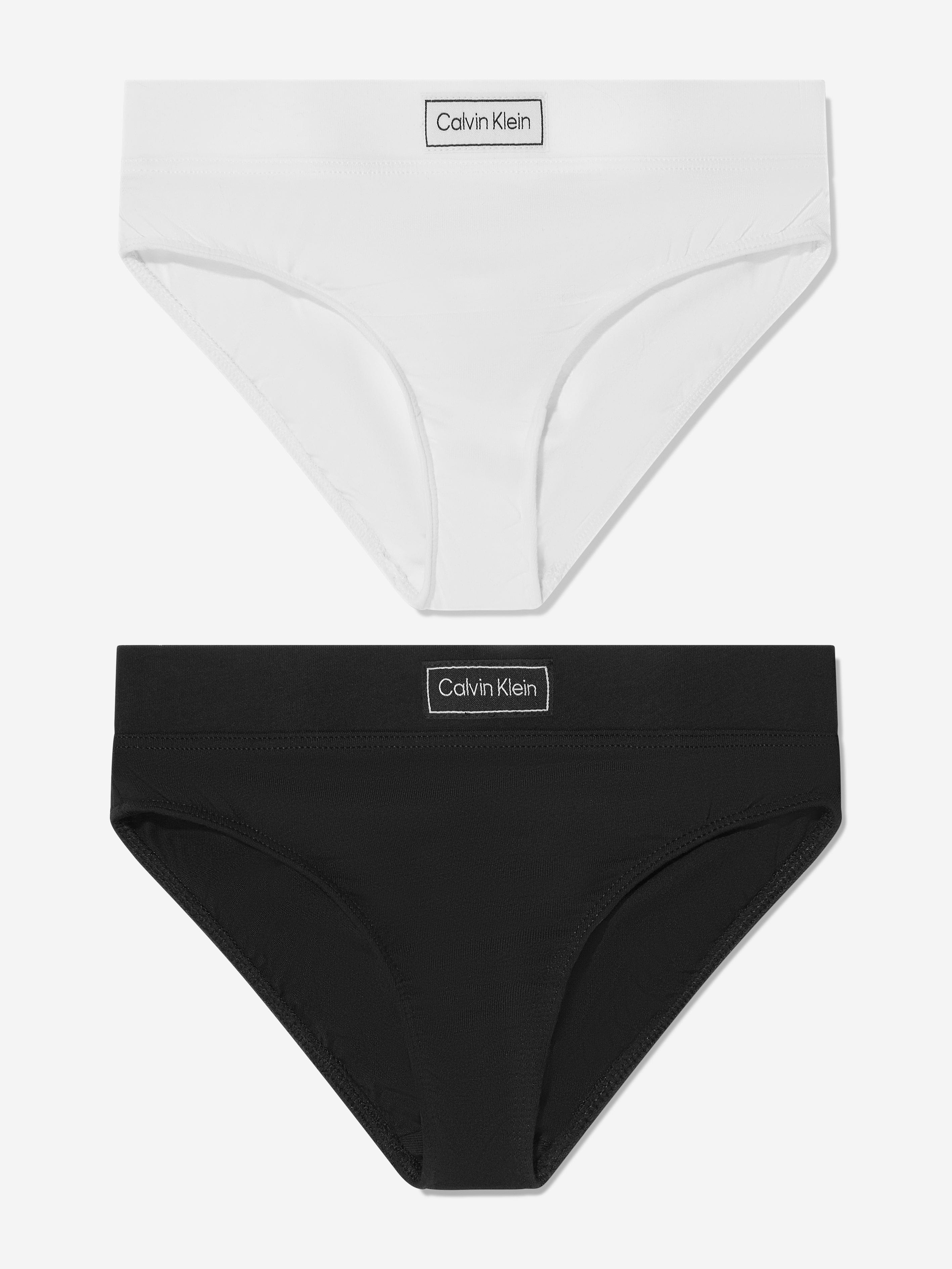Calvin Klein Girls Bikini Knickers Set (2 Pack) in Black