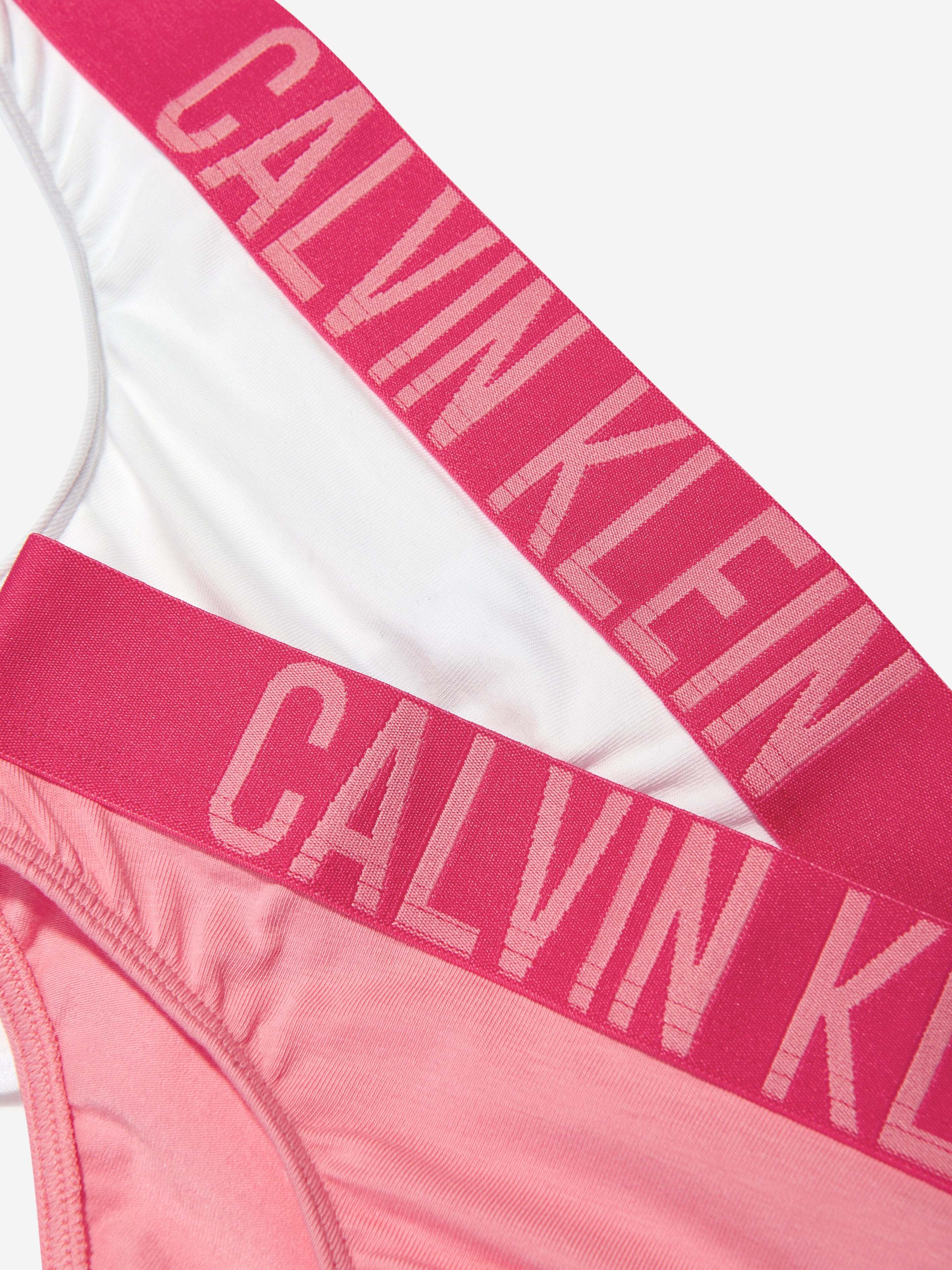 Calvin Klein Girls 2 Pack Bikini Knickers Set in Multicolour