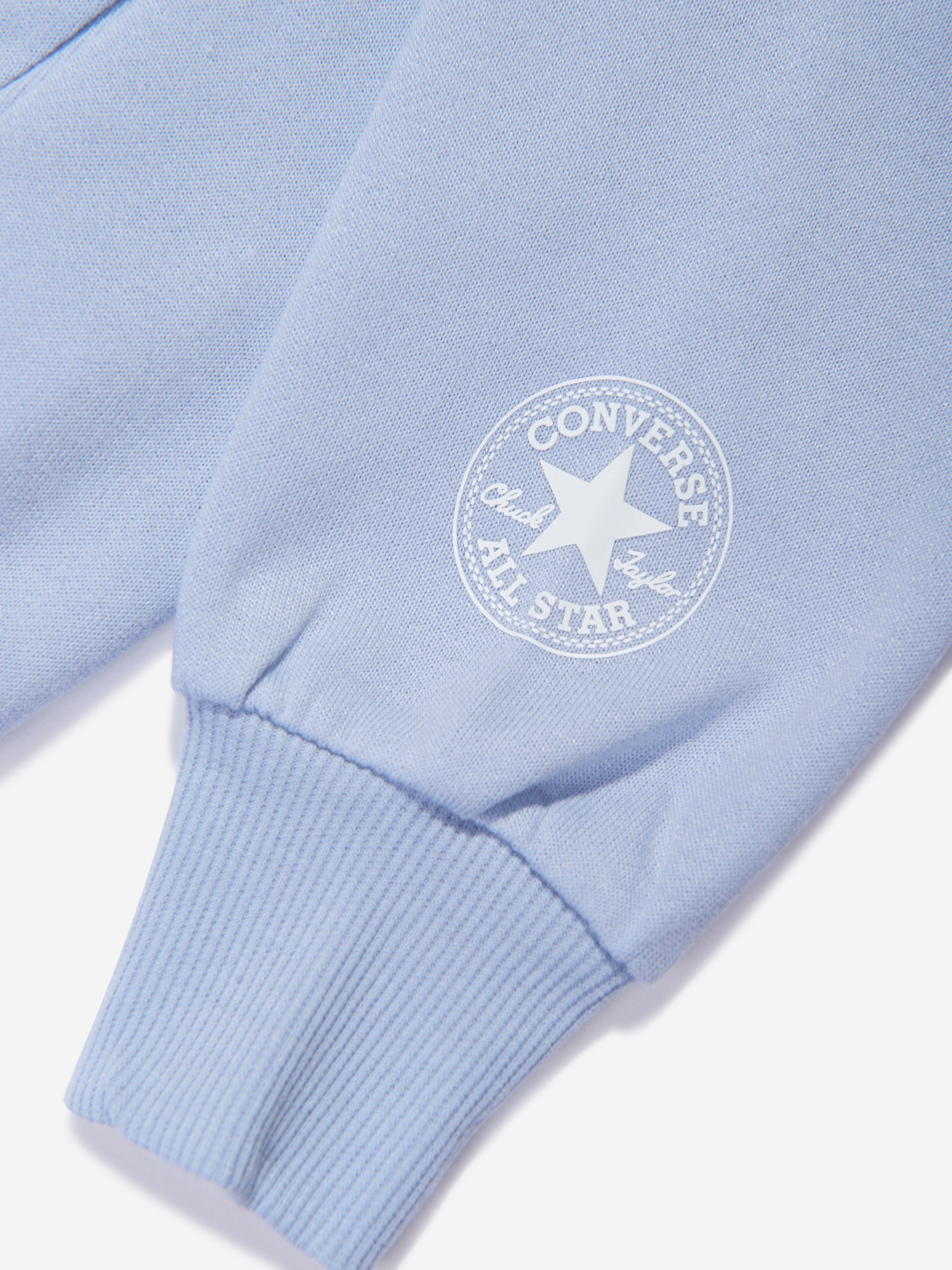 Converse Girls Oversized Chuck Patch Hoodie in Blue
