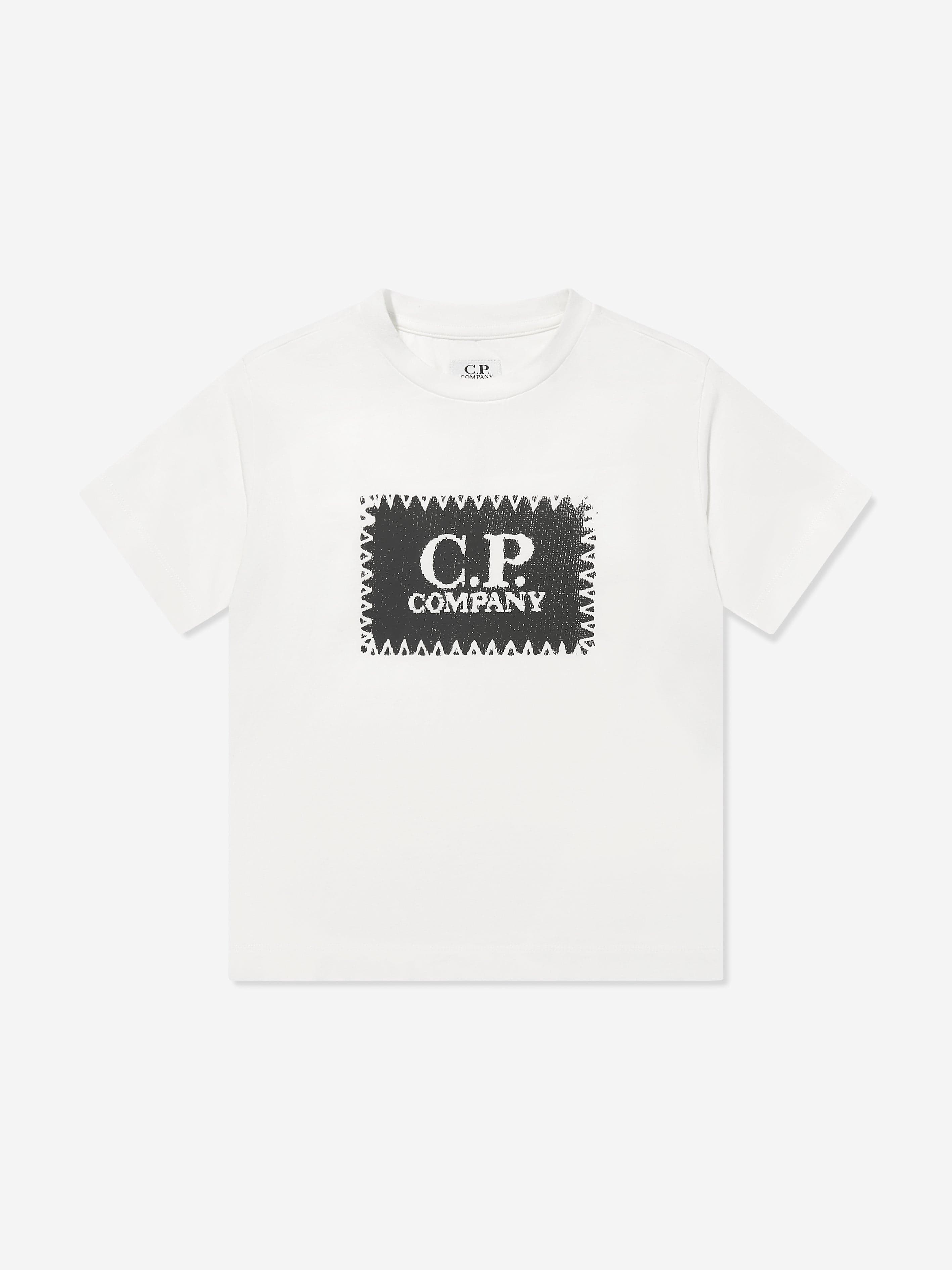 C.P. Company Boys Logo T-Shirt in Ivory