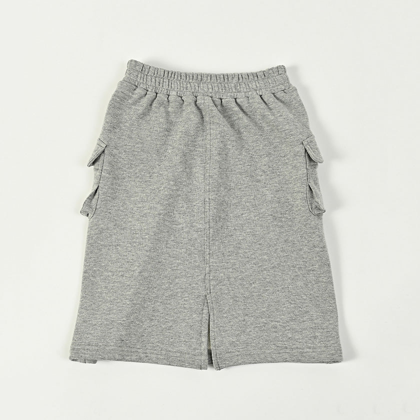 Girls Grey Cotton Skirt