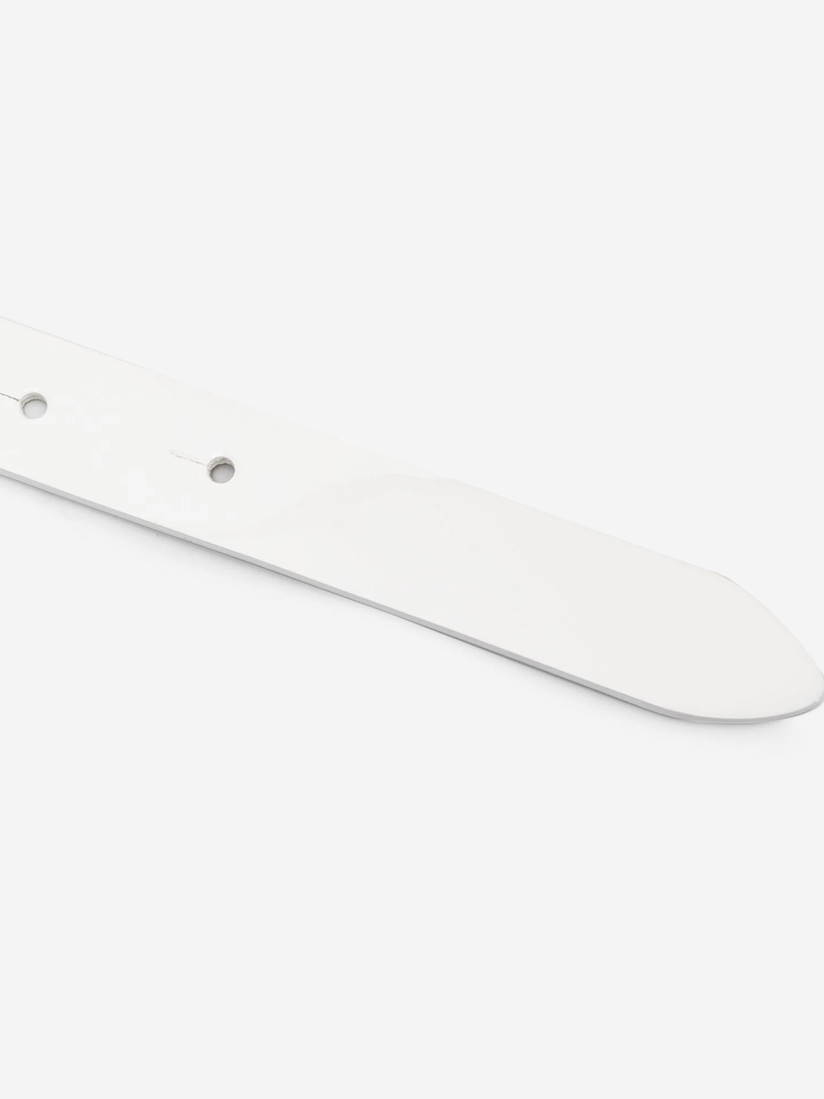 Dolce & Gabbana Girls Leather Logo Belt in White