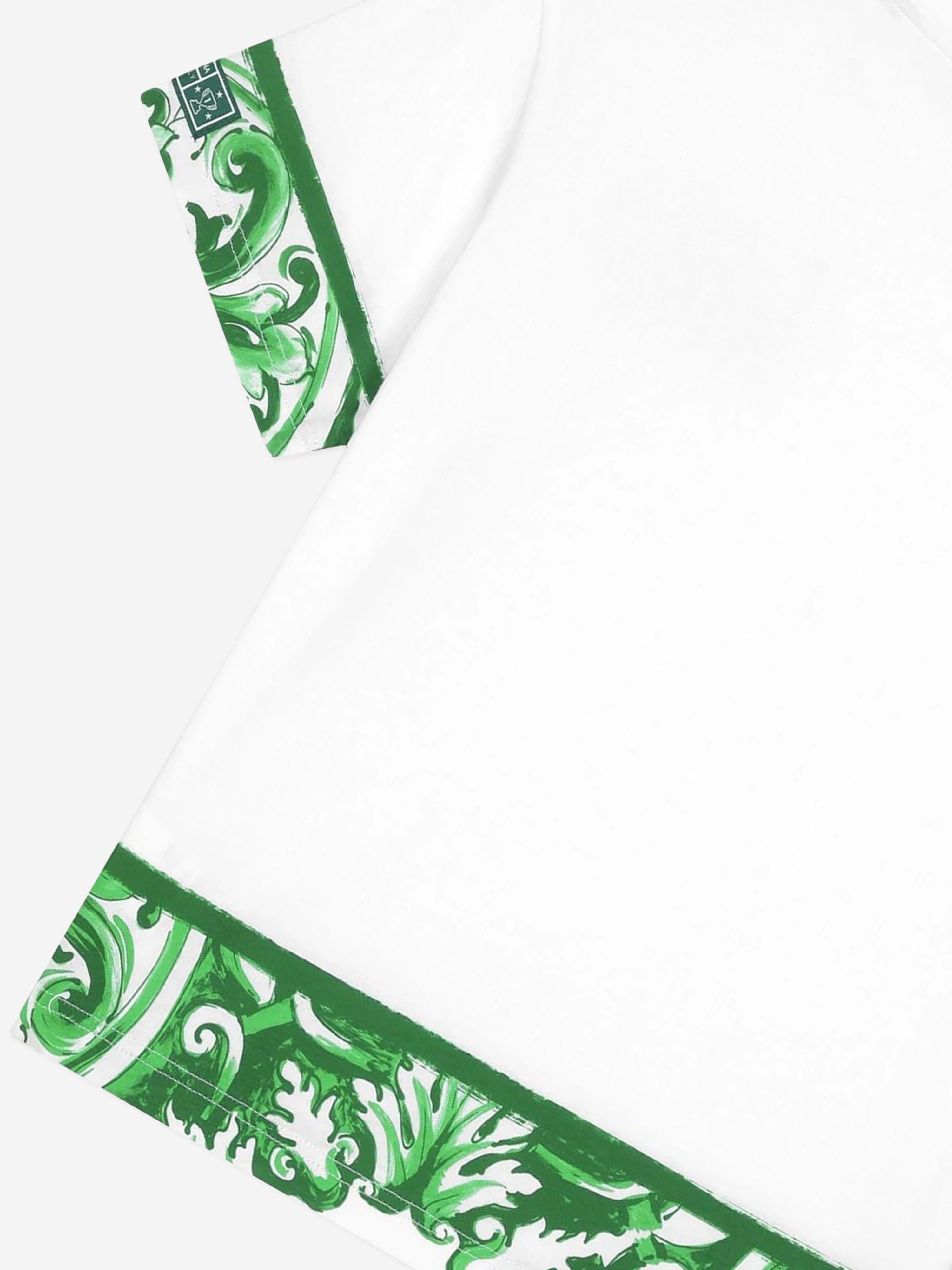 Dolce & Gabbana Boys Maiolica Print T-Shirt in White