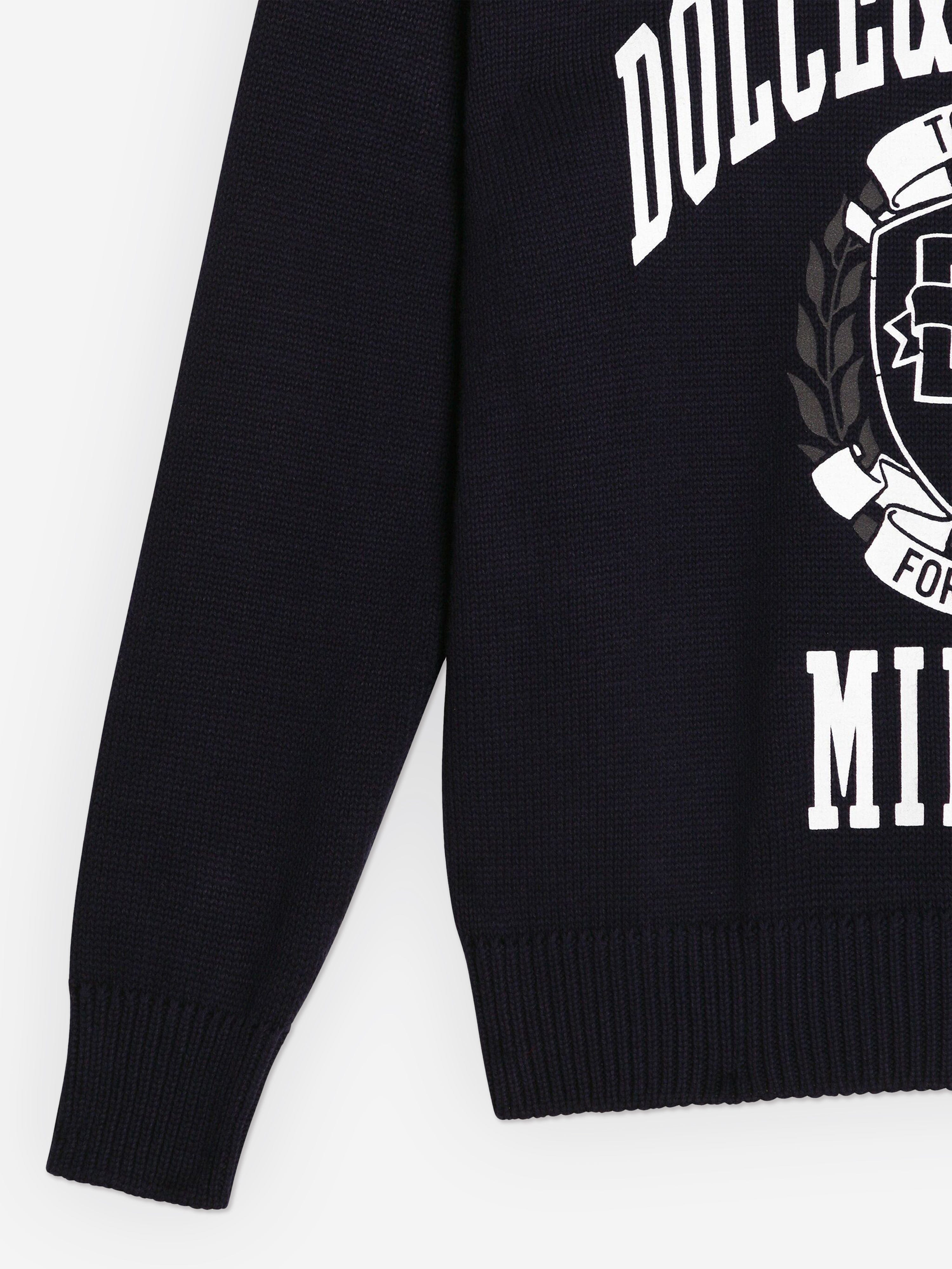Dolce & Gabbana Boys Milano Logo Sweatshirt in Navy