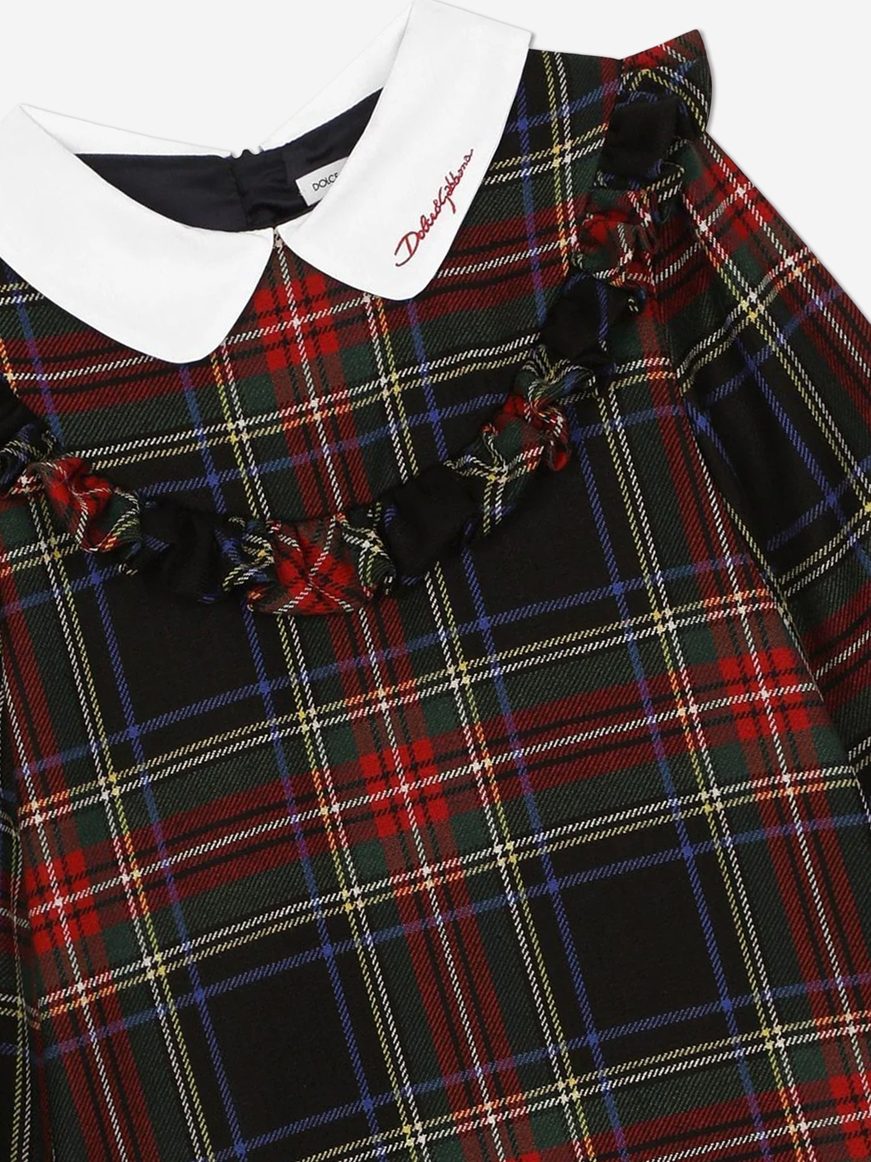 Dolce & Gabbana Girls Tartan Dress in Multicolour