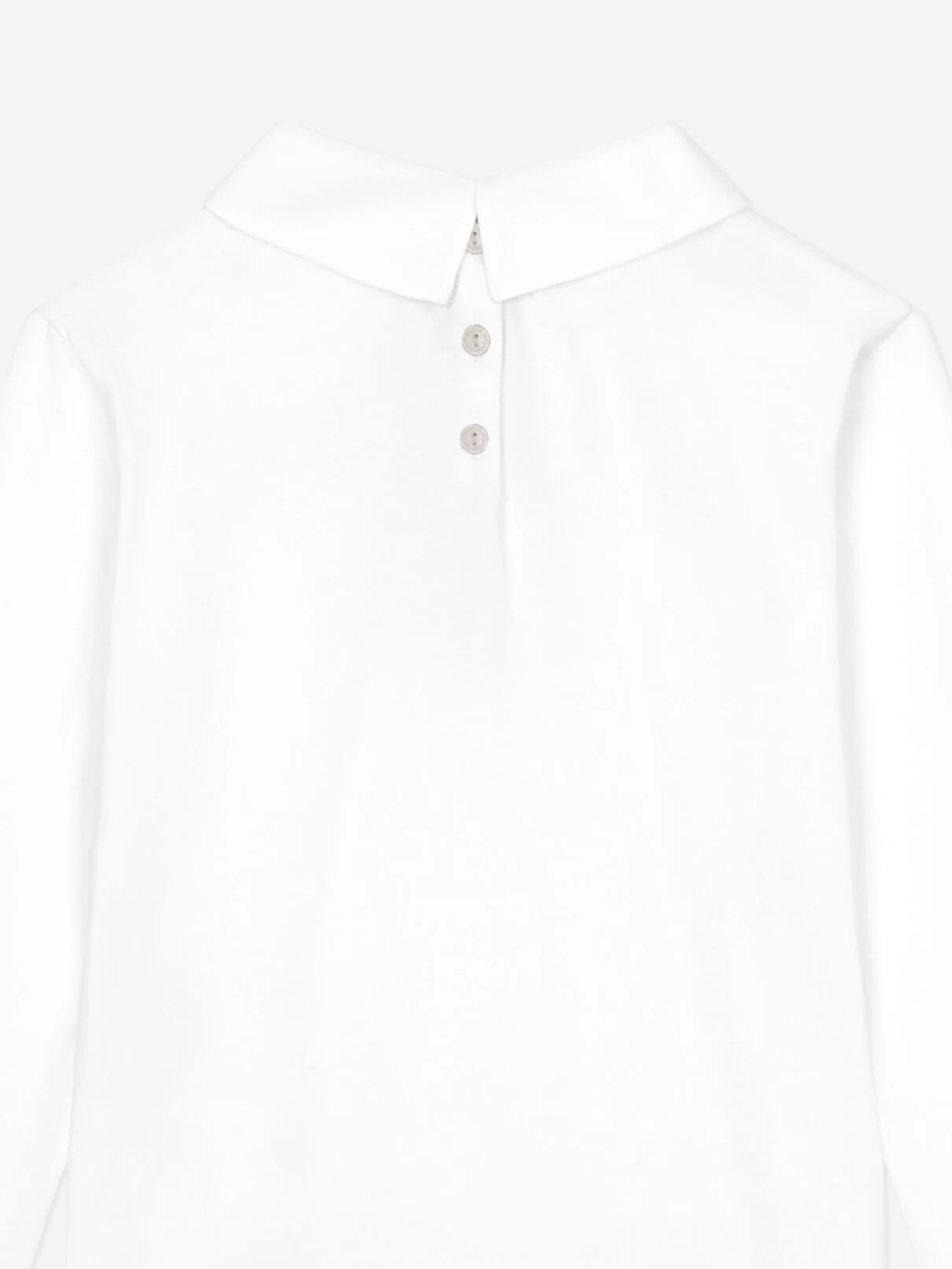 Dolce & Gabbana Girls Peter Pan Collar Top in White