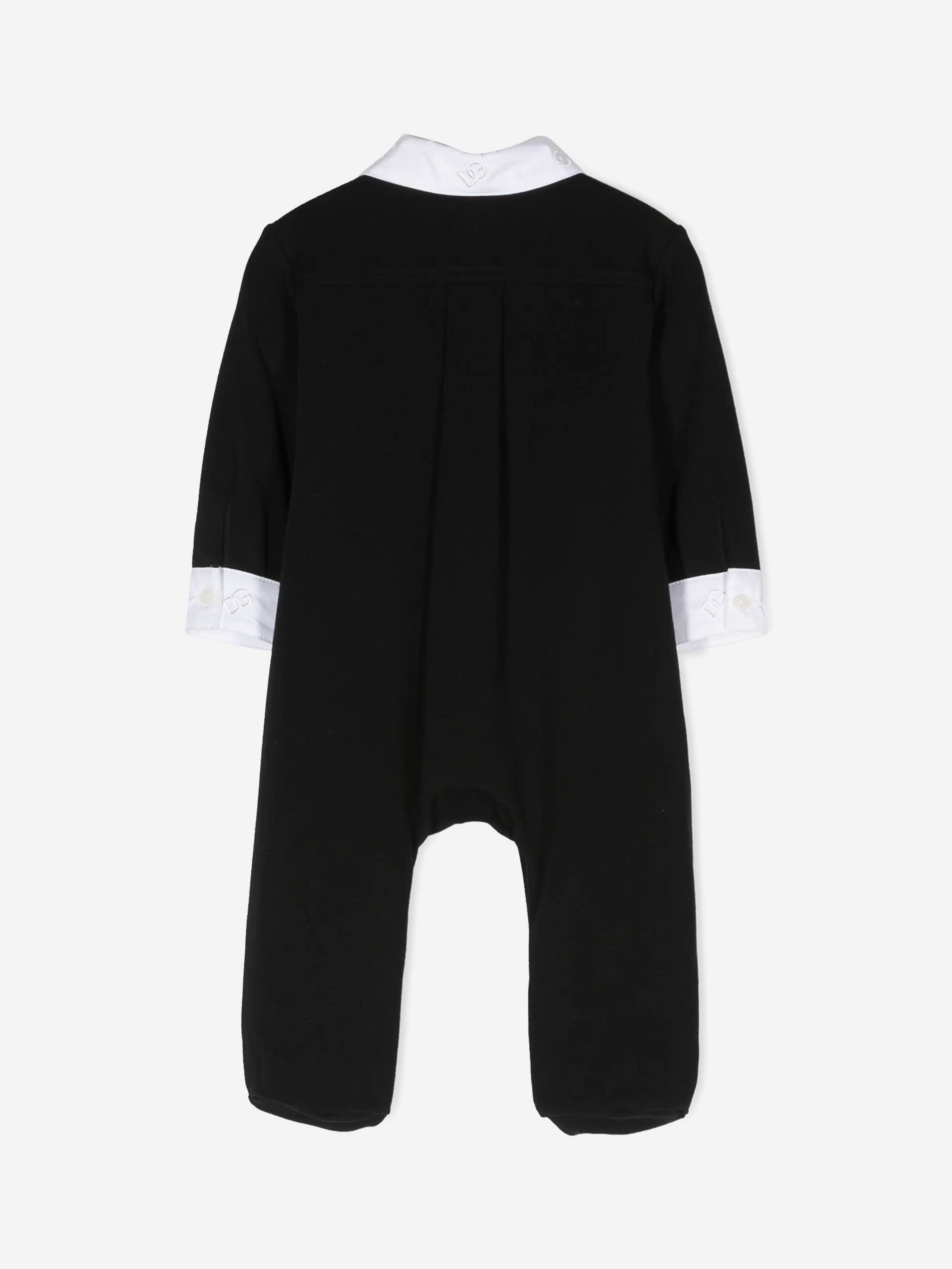 Dolce & Gabbana Baby Boys Tuxedo Babygrow in Black