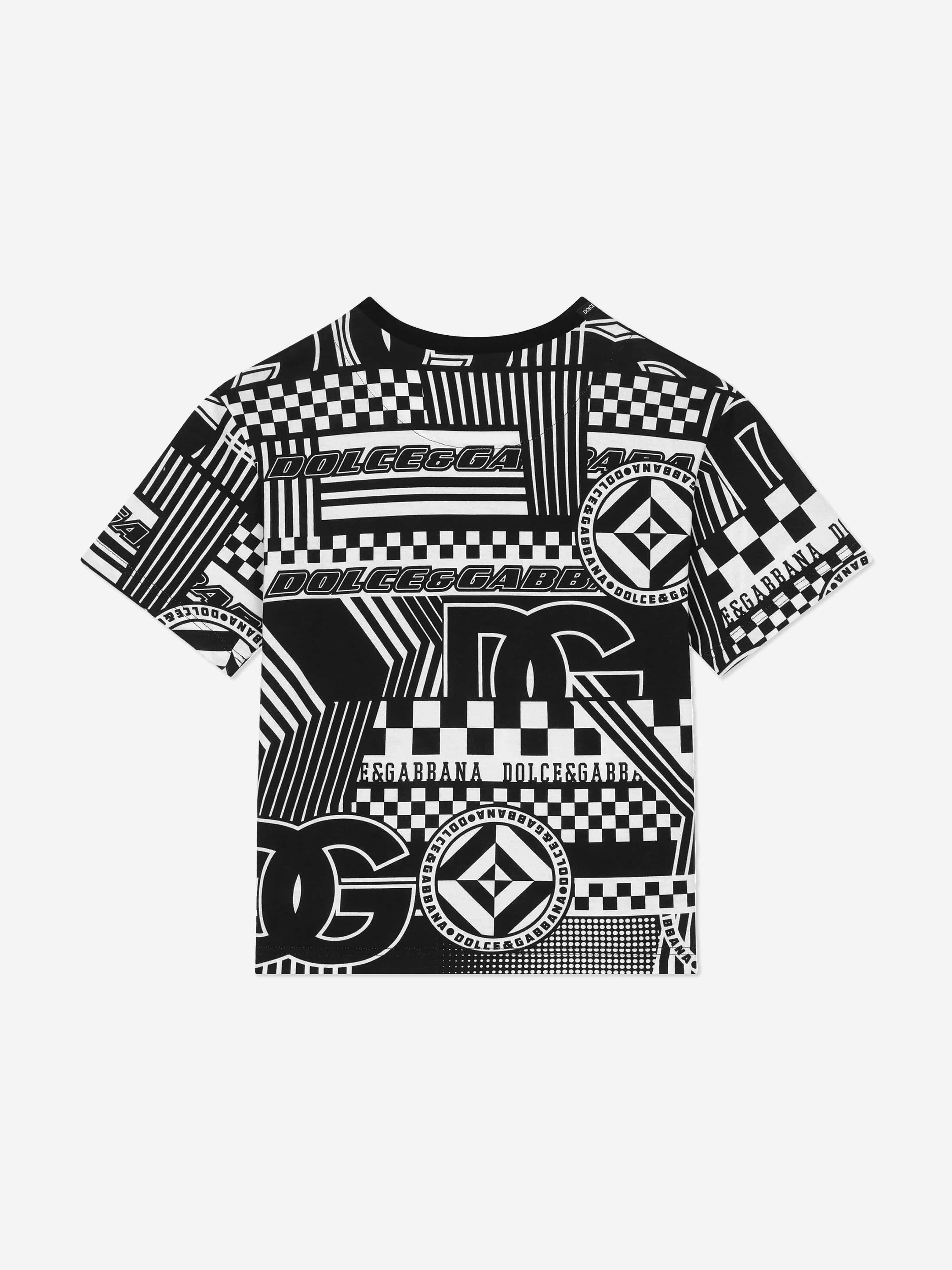 Dolce & Gabbana Boys DG Logo T-Shirt in Black