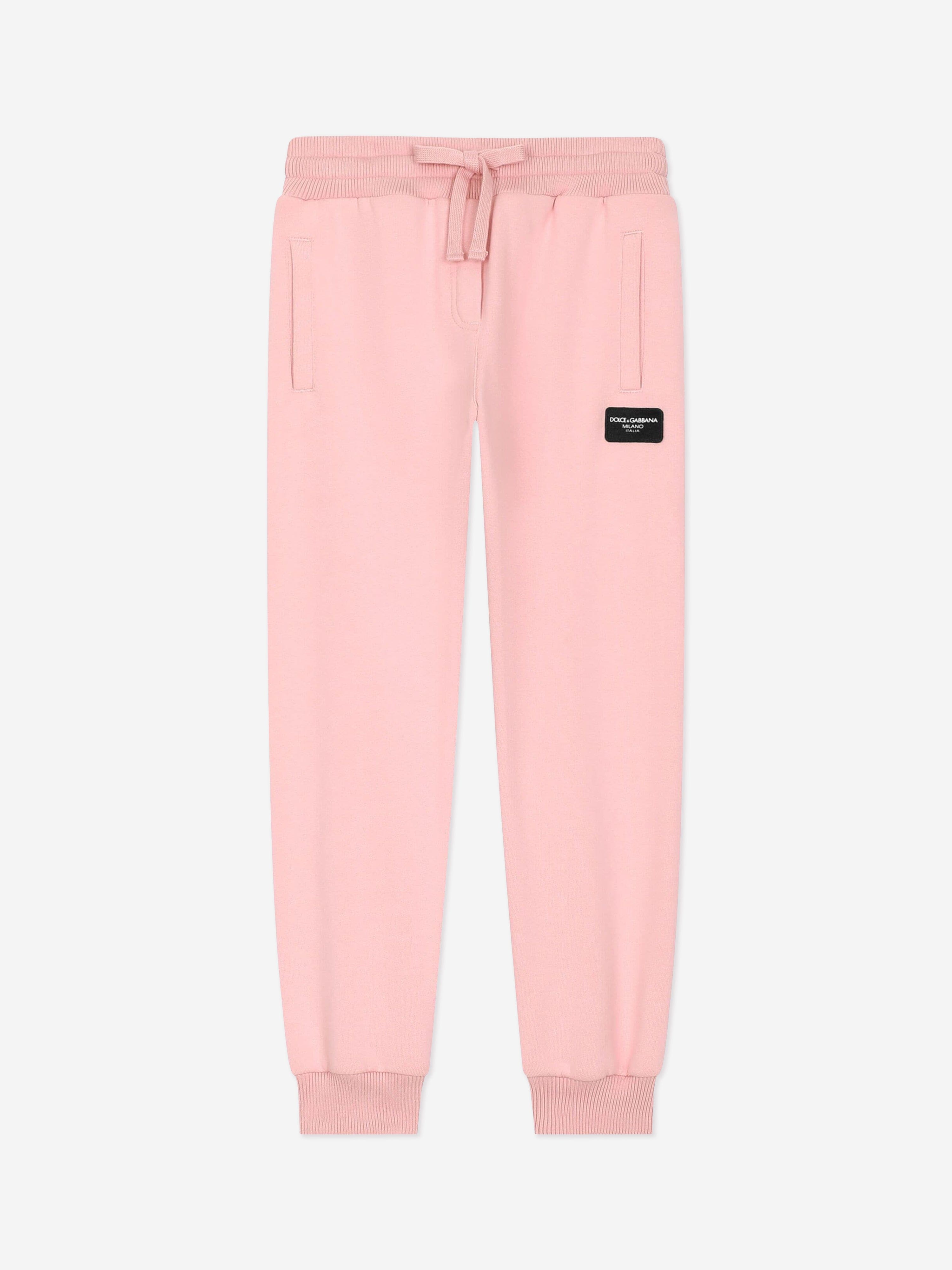 Dolce & Gabbana Girls Logo Joggers in Pink